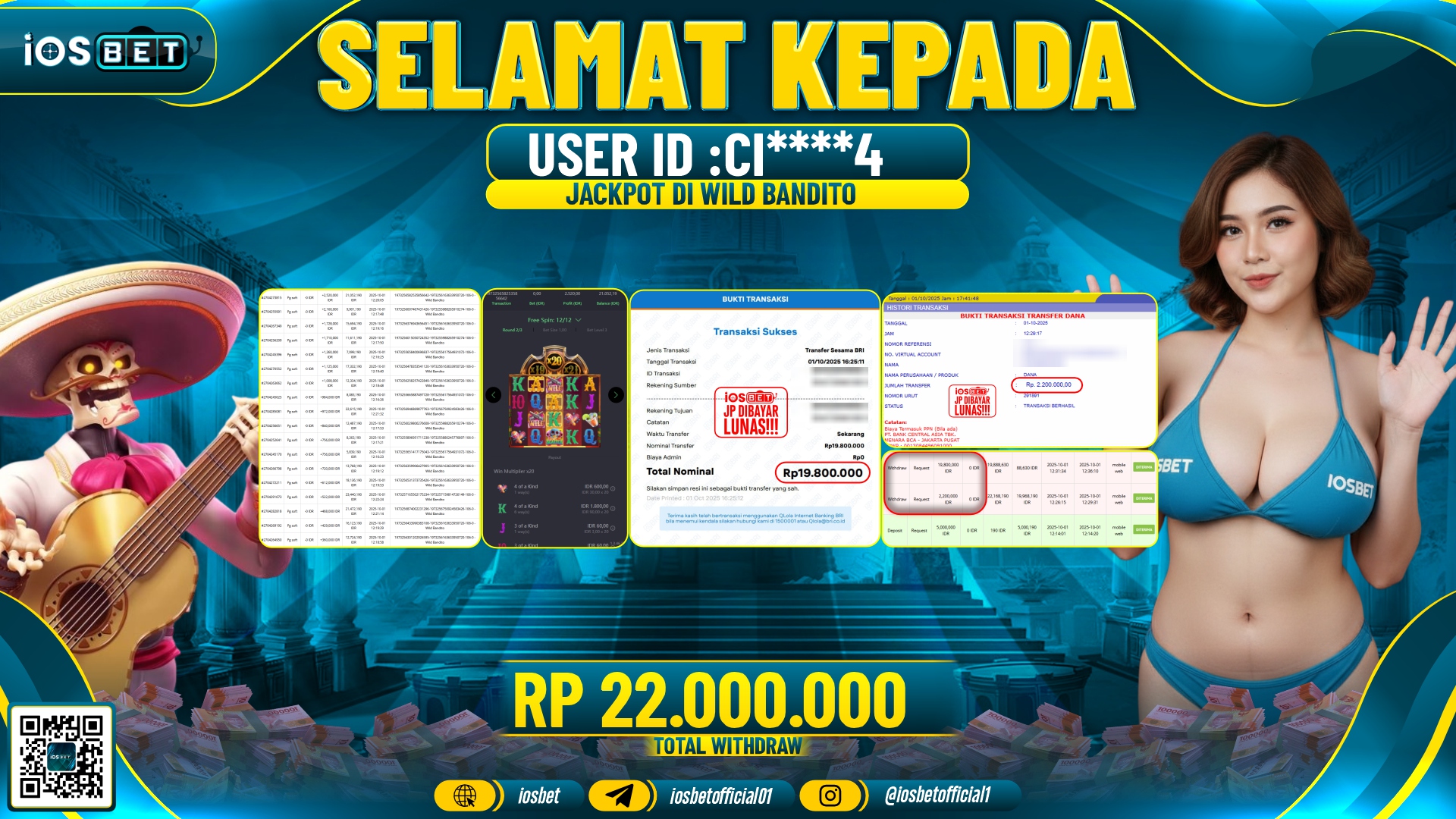 Bukti Pembayaran LUNAS SLOT GAME GACOR Rp.22.000.000