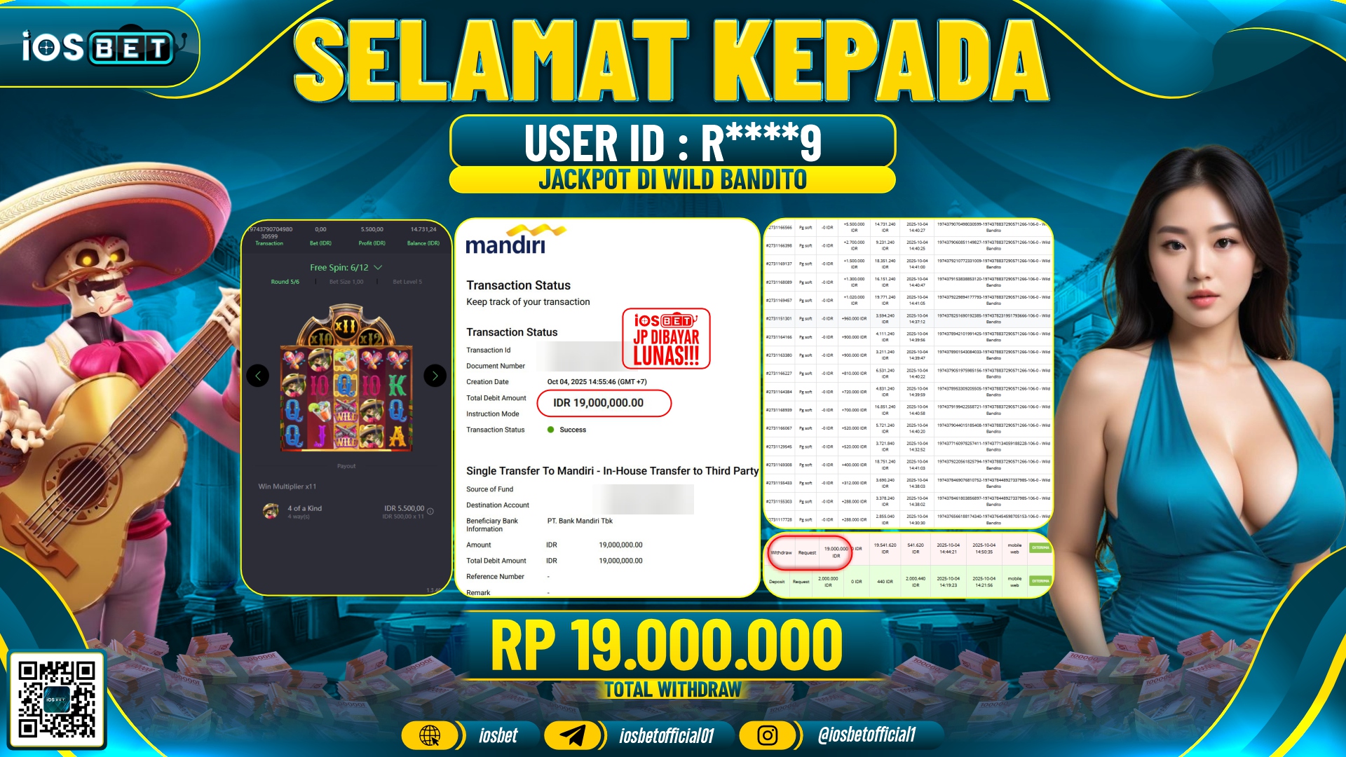 Bukti Pembayaran LUNAS SLOT GAME GACOR Rp.19.000.000
