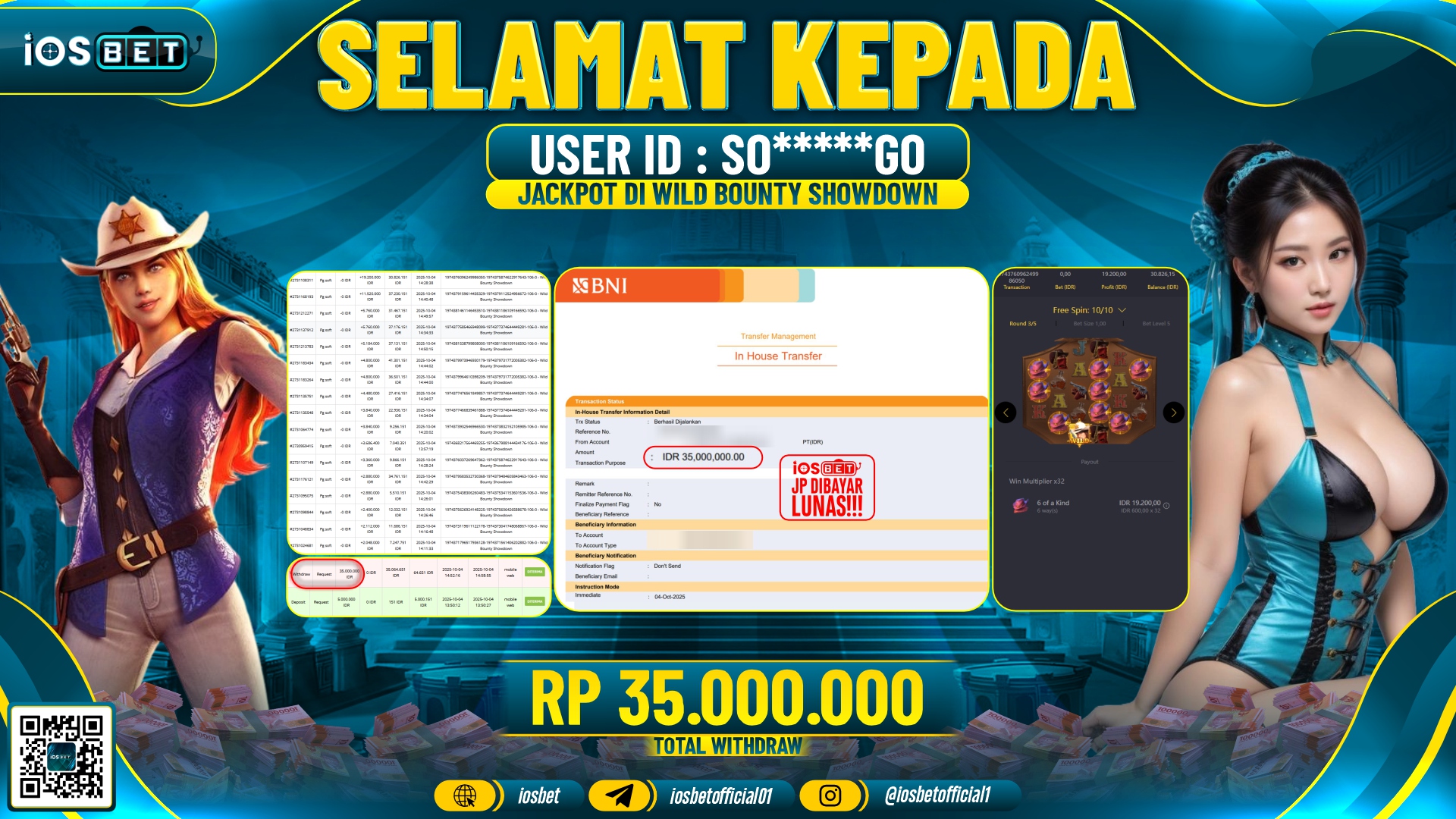 Bukti Pembayaran LUNAS SLOT GAME GACOR Rp.35.000.000