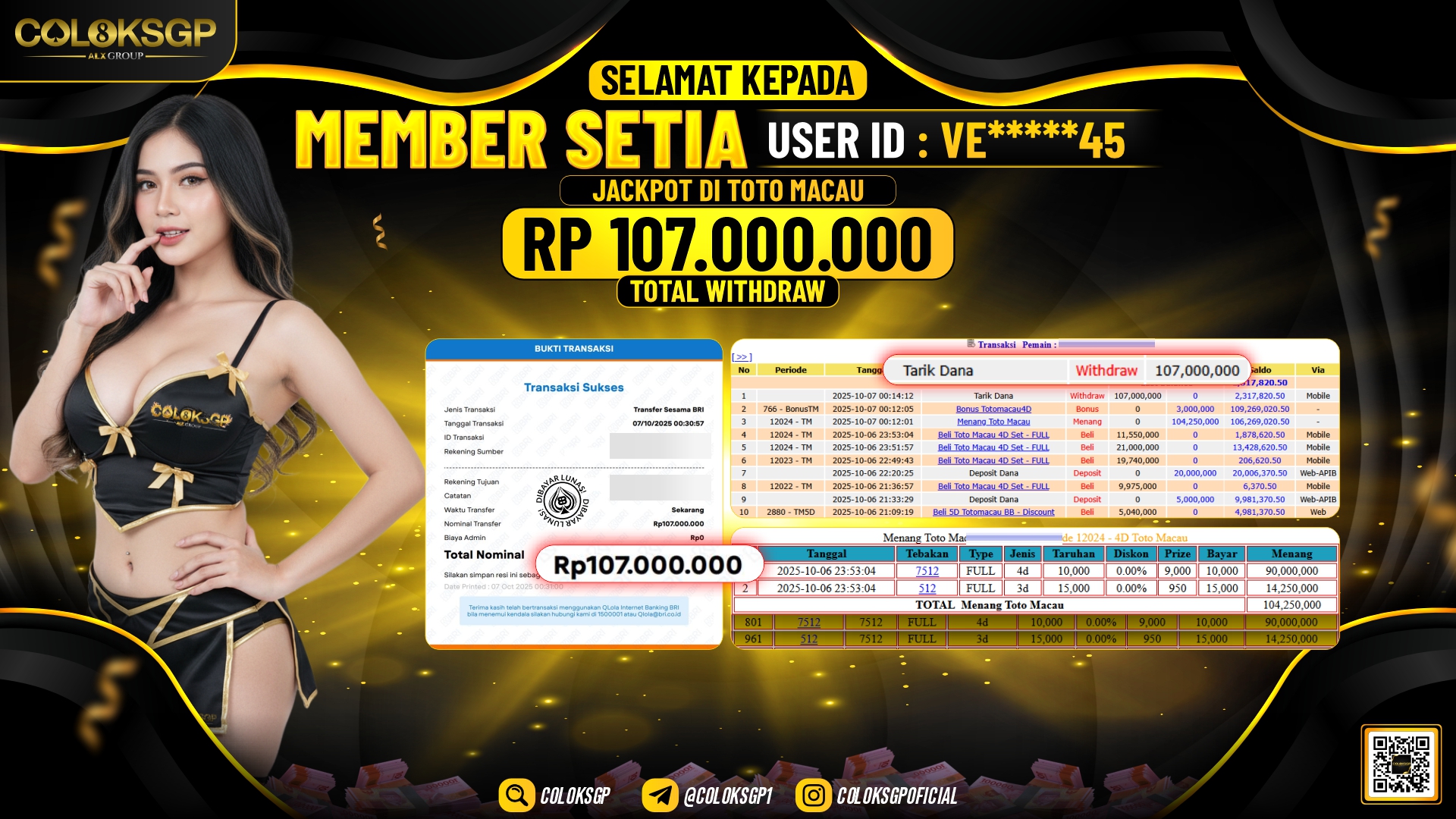COLOKSGP JACKPOT TOTO MACAU 4D