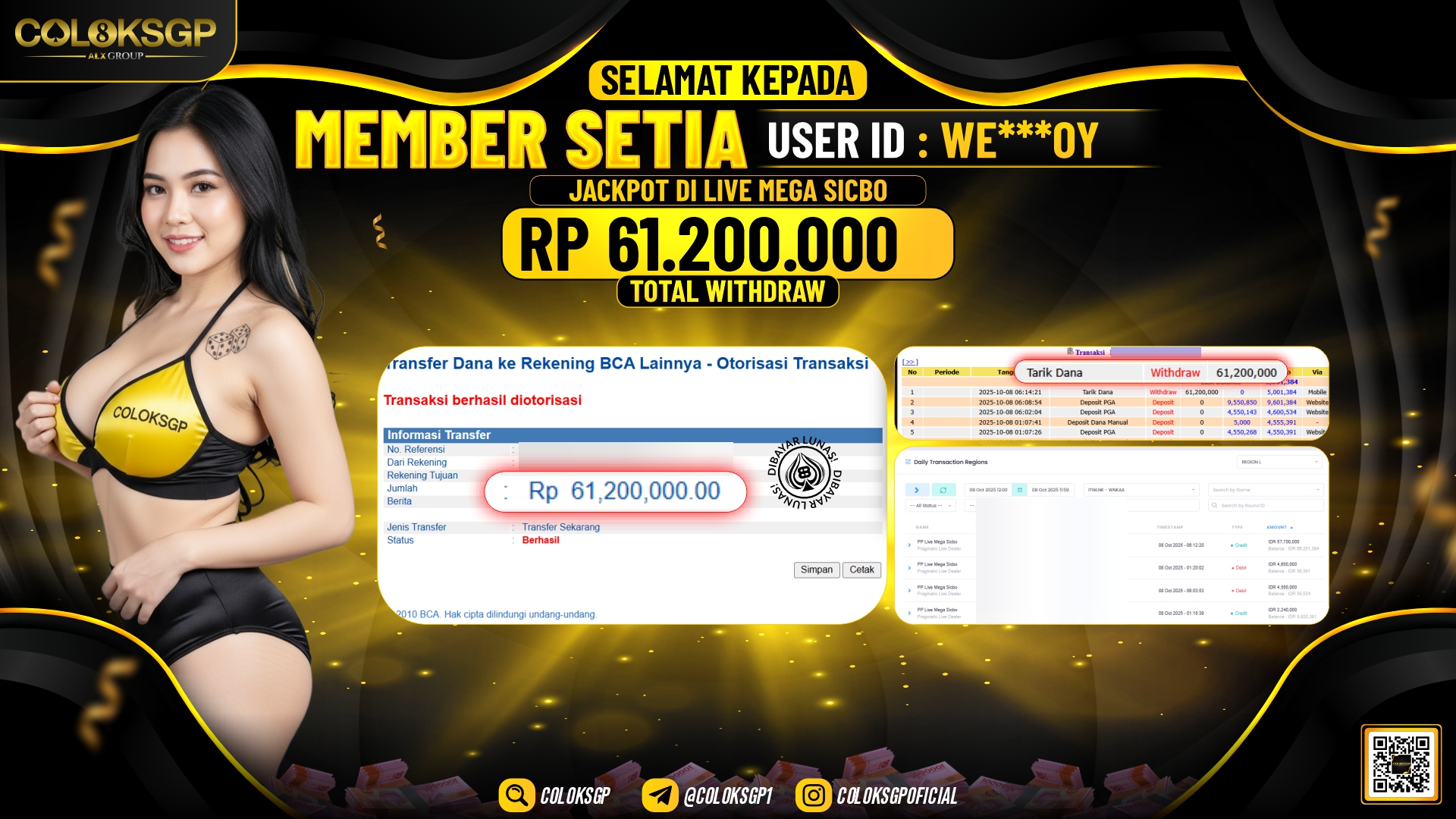 COLOKSGP JACKPOT LIVE MEGA SICBO