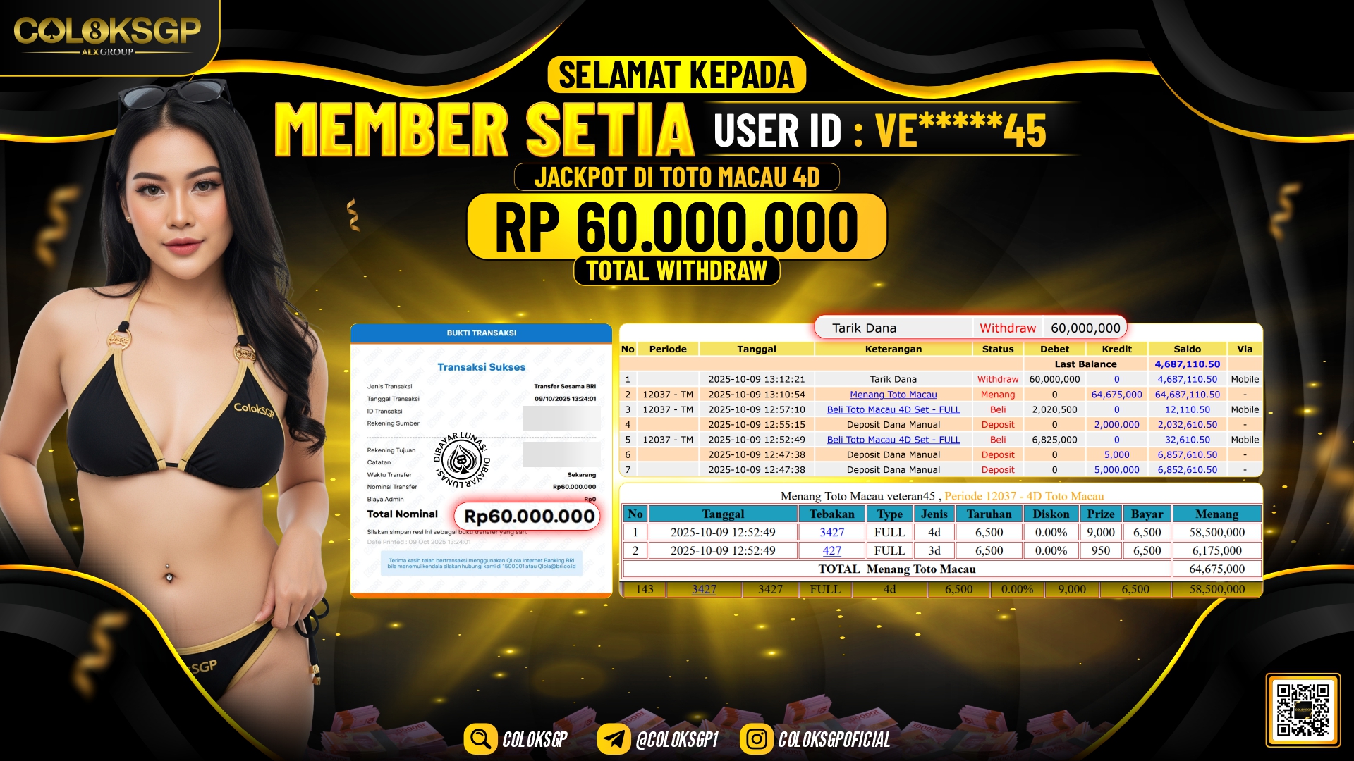 COLOKSGP JACKPOT TOTO MACAU 4D