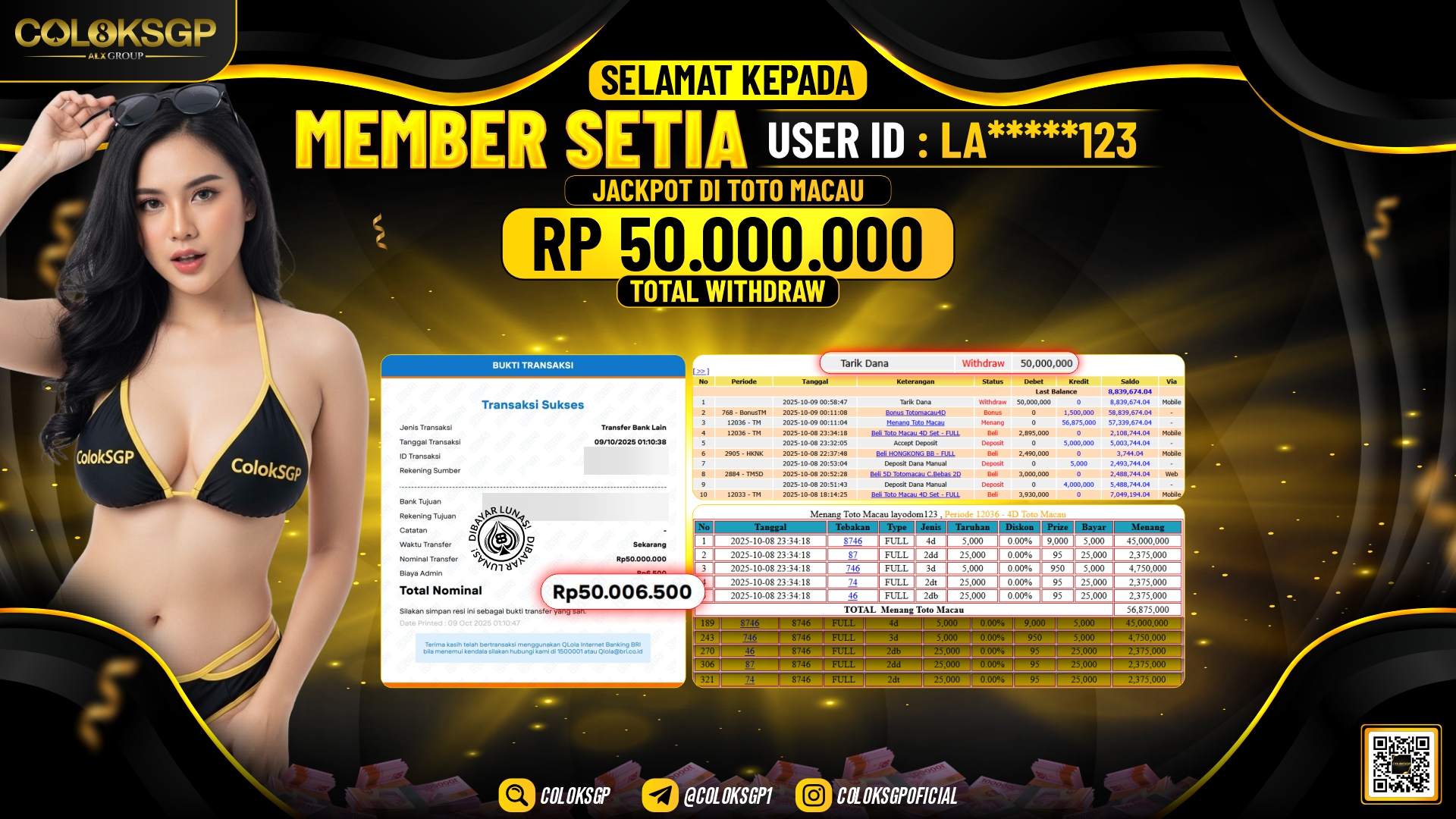 COLOKSGP JACKPOT TOTO MACAU 4D