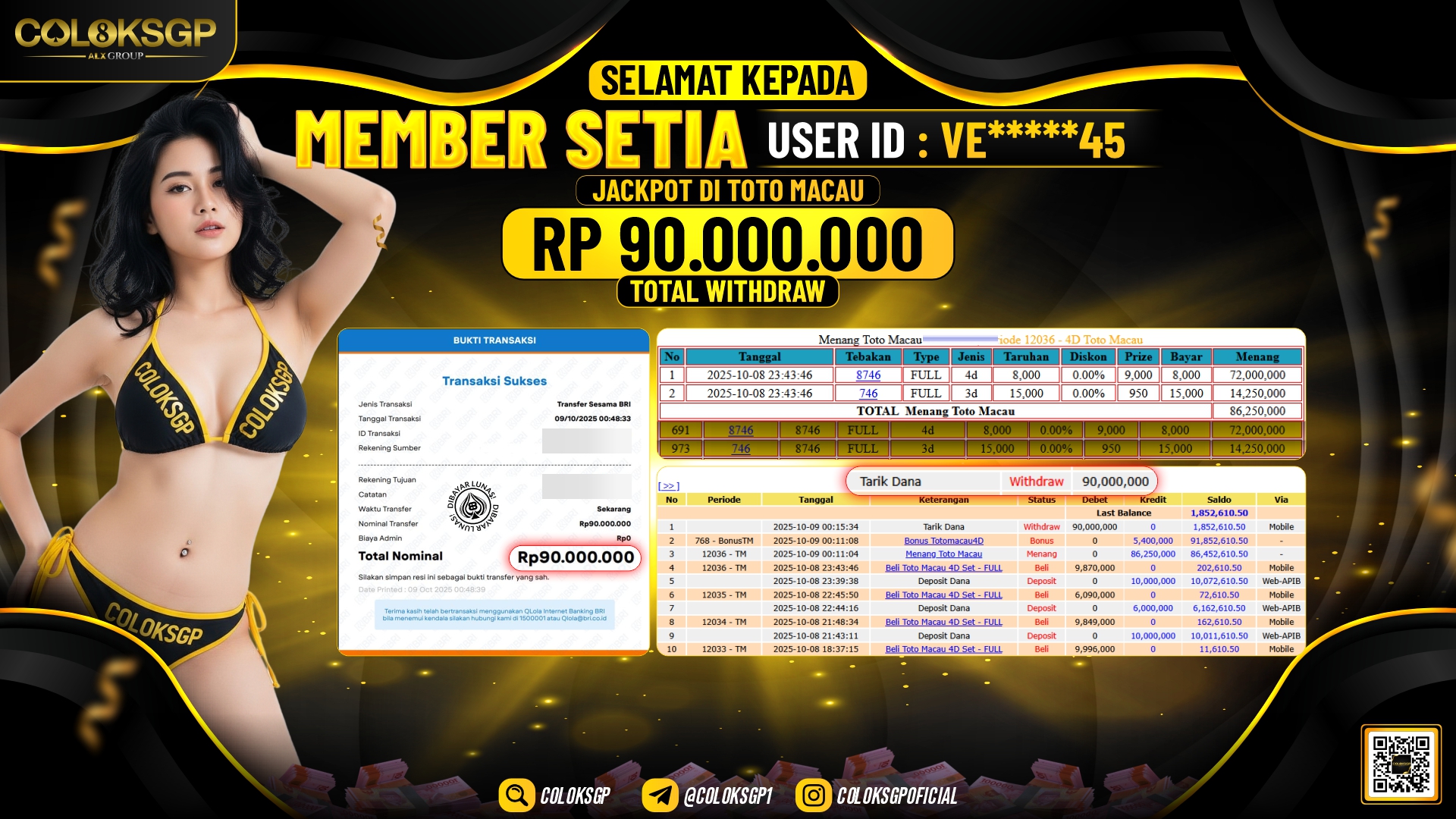 COLOKSGP JACKPOT TOTO MACAU 4D
