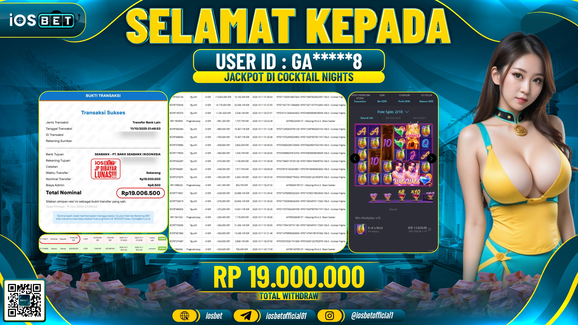 Bukti Pembayaran LUNAS SLOT GAME GACOR  Rp.19.000.000