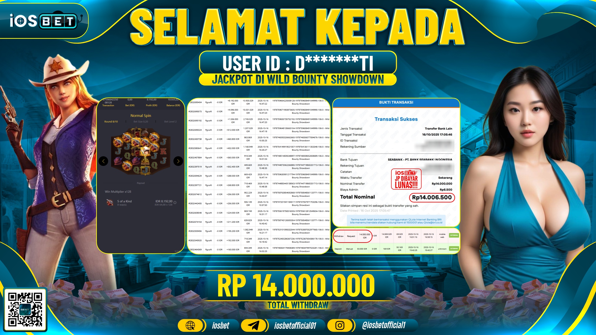 Bukti Pembayaran LUNAS SLOT GAME GACOR  Rp.14.000.000