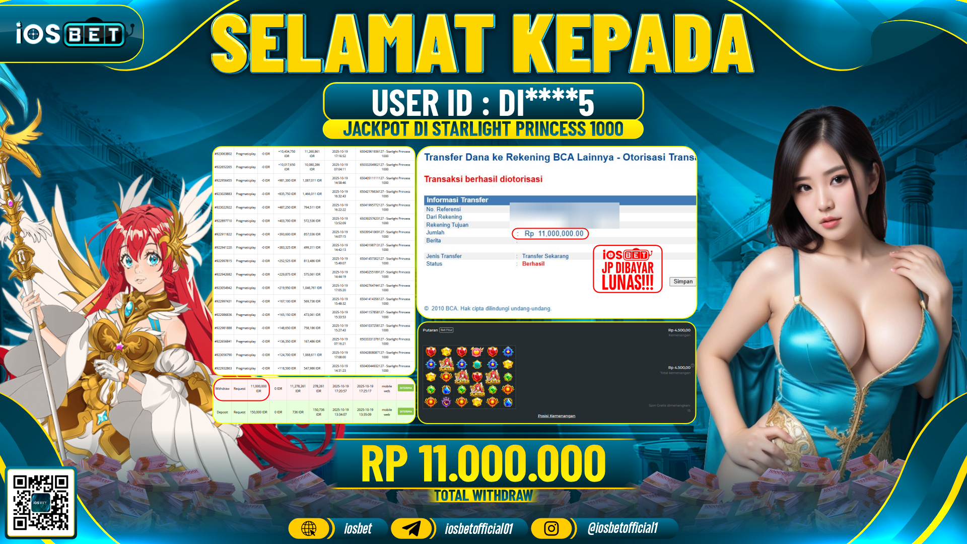 Bukti Pembayaran LUNAS SLOT GAME GACOR  Rp.11.000.000