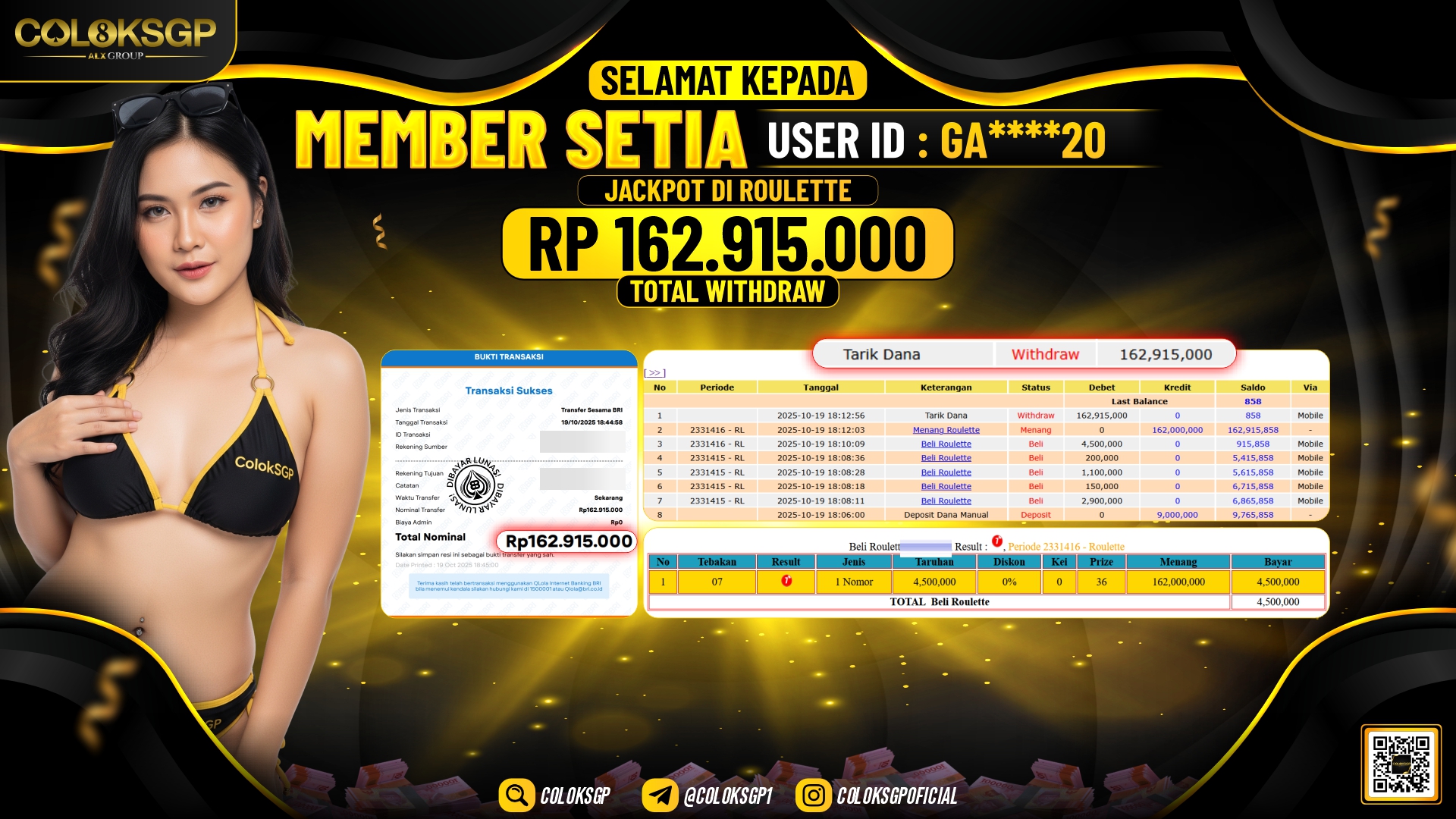 COLOKSGP JACKPOT LIVE GAME ROULETTE