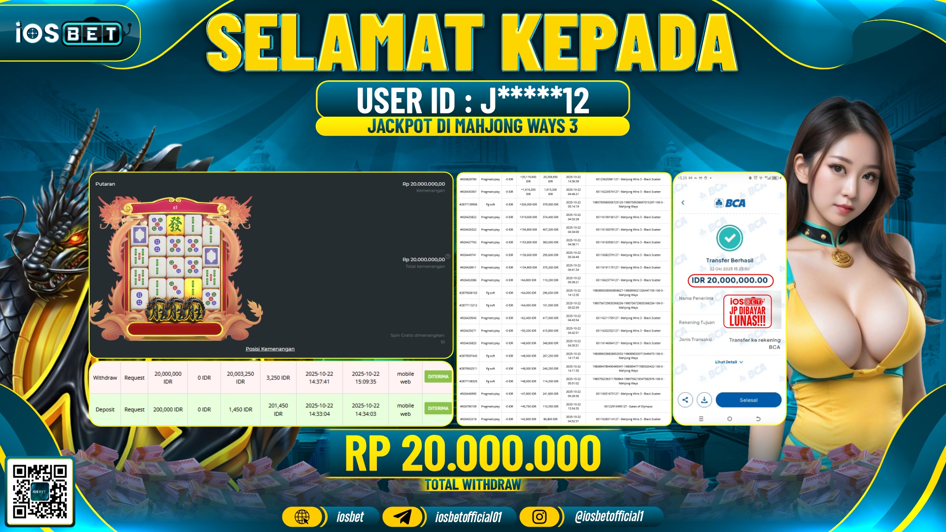 Bukti Pembayaran LUNAS SLOT GAME GACOR  Rp.20.000.000