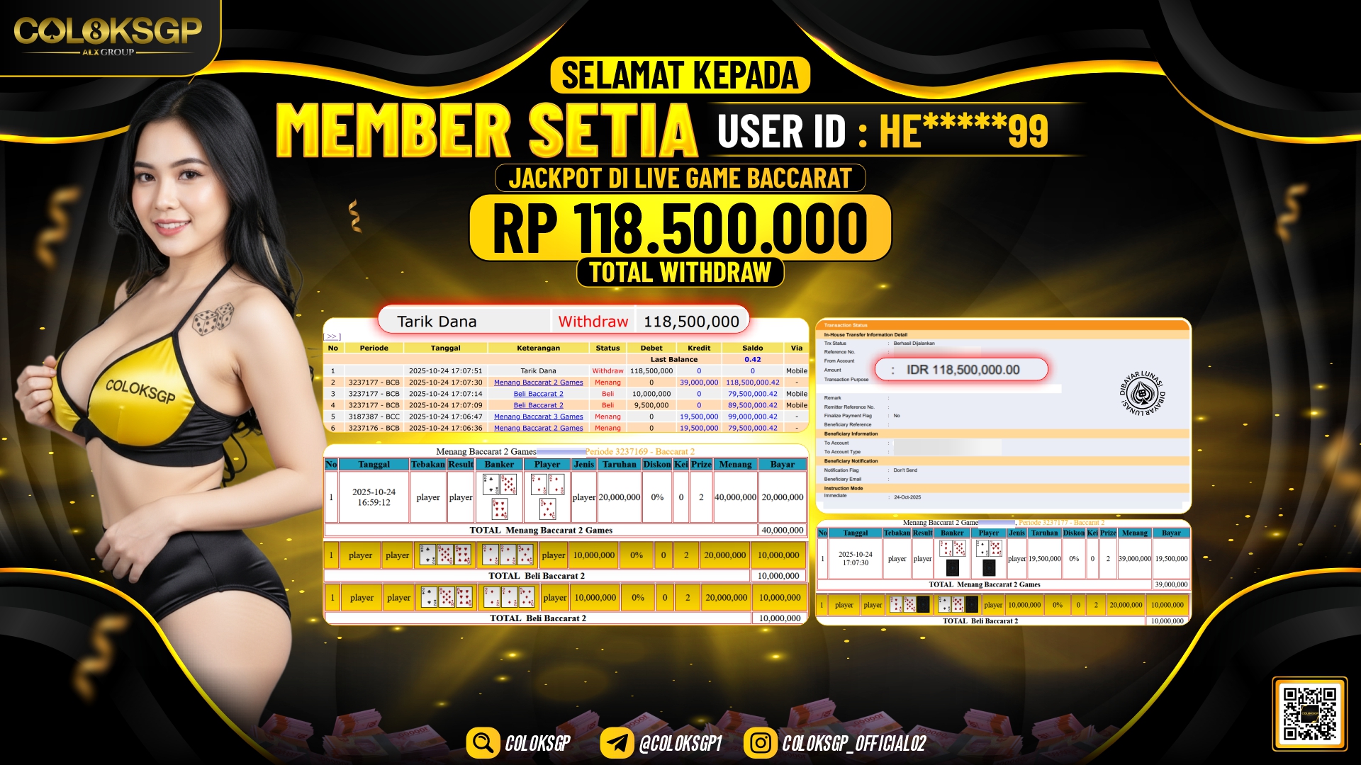 COLOKSGP JACKPOT LIVE GAME BACCARAT