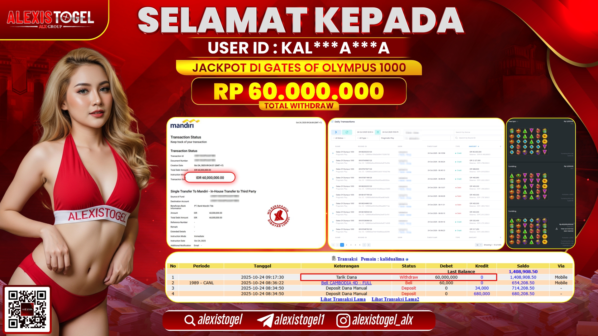 ALEXISTOGEL di GATES OF OLYMPUS 1000 RP.60.000.000, LUNAS