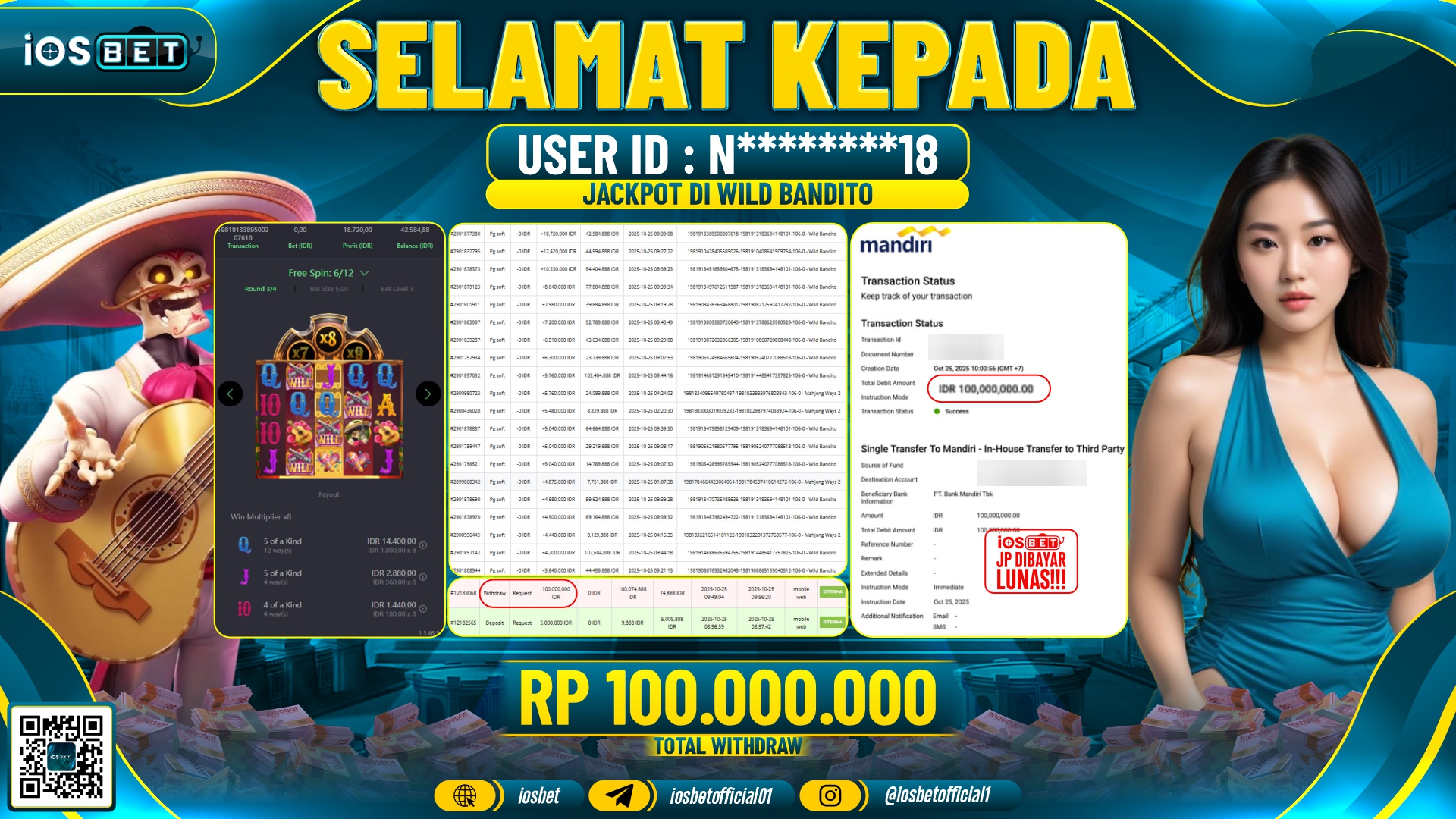 Bukti Pembayaran LUNAS SLOT GAME GACOR  Rp.100.000.000