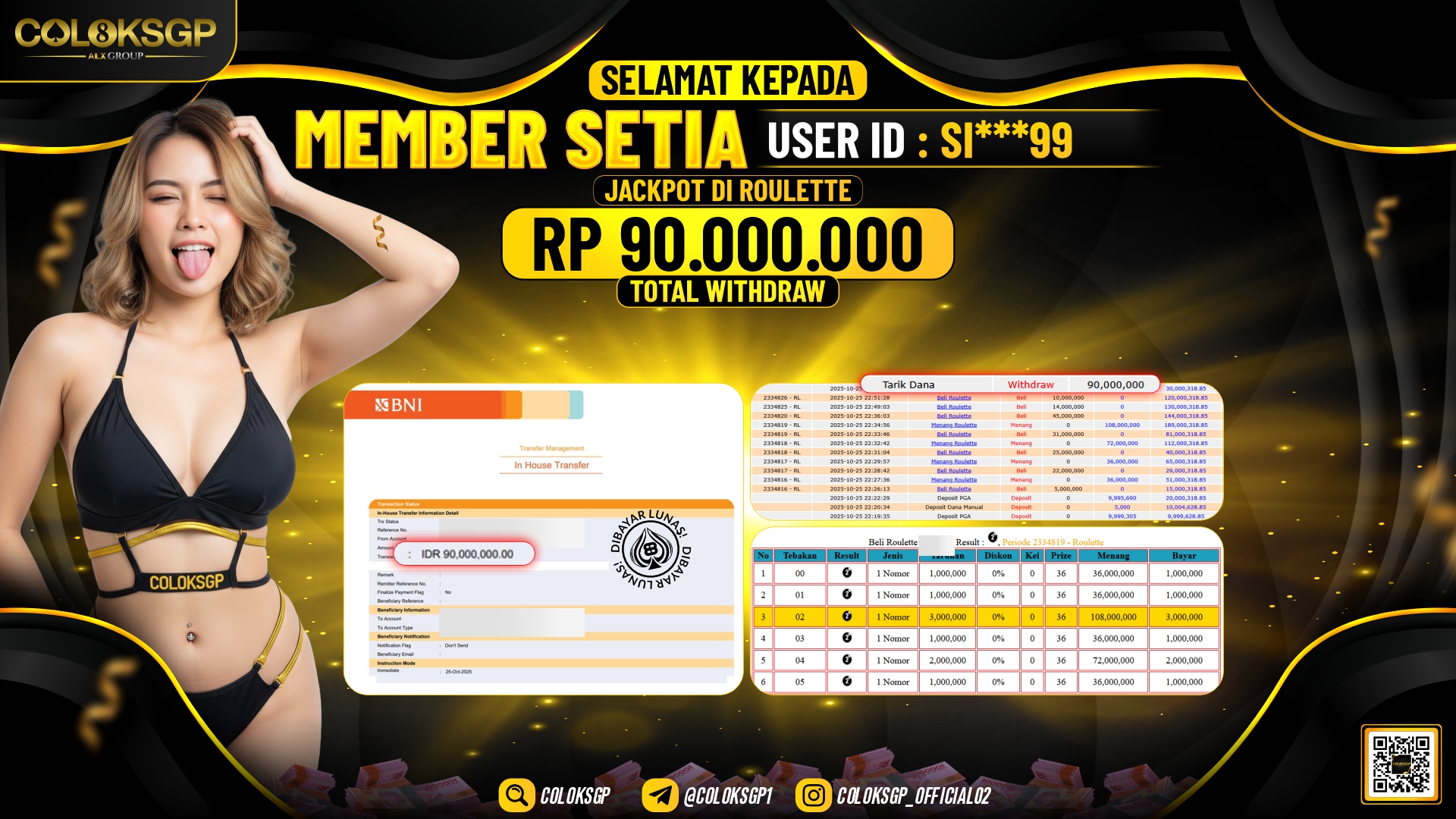 COLOKSGP JACKPOT LIVE GAME ROULETTE