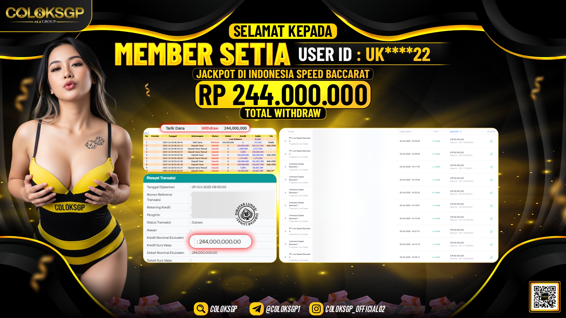 COLOKSGP JACKPOT INDONESIA SPEED BACCARAT