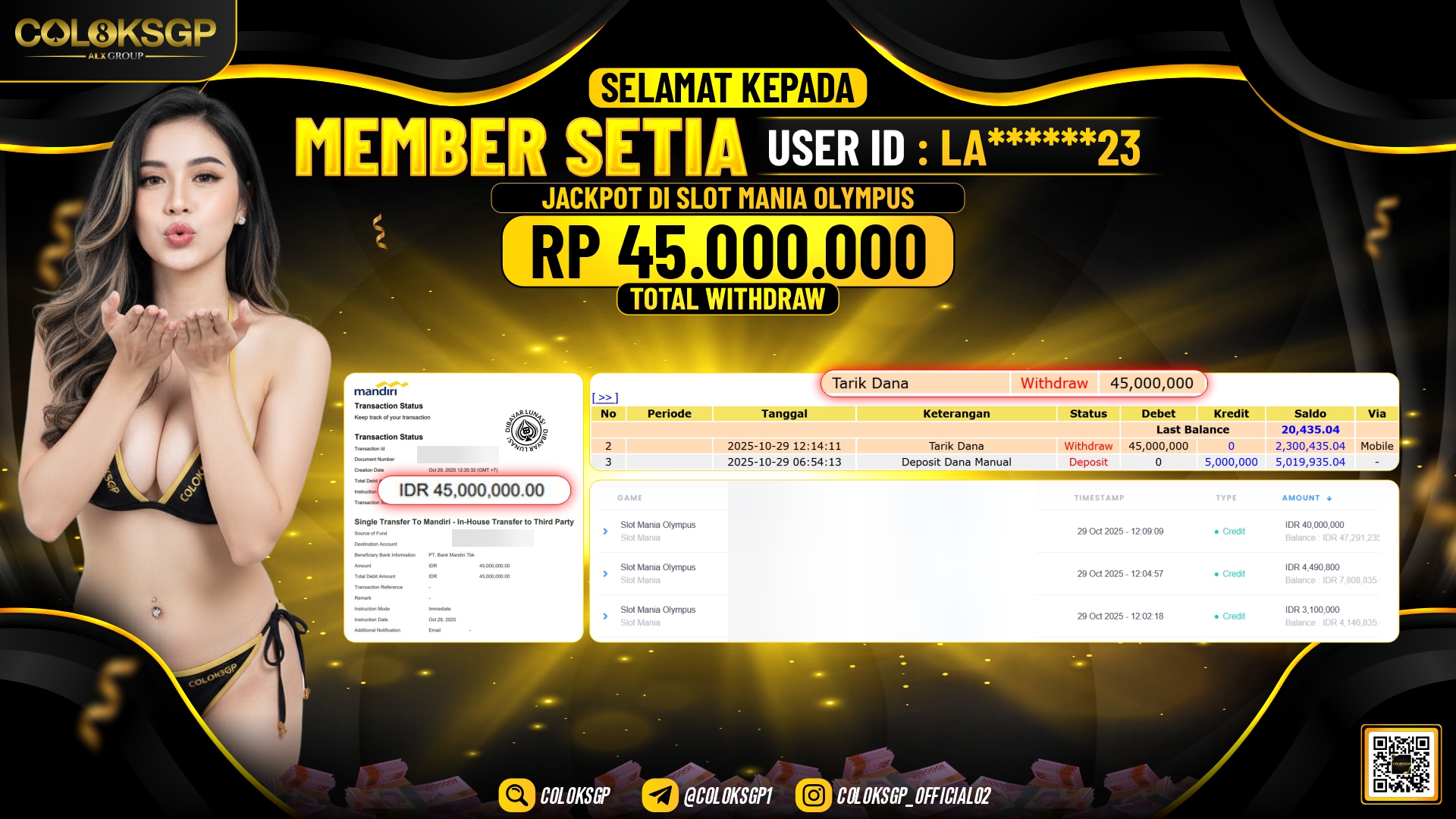 COLOKSGP JACKPOT SLOT MANIA OLYMPUS