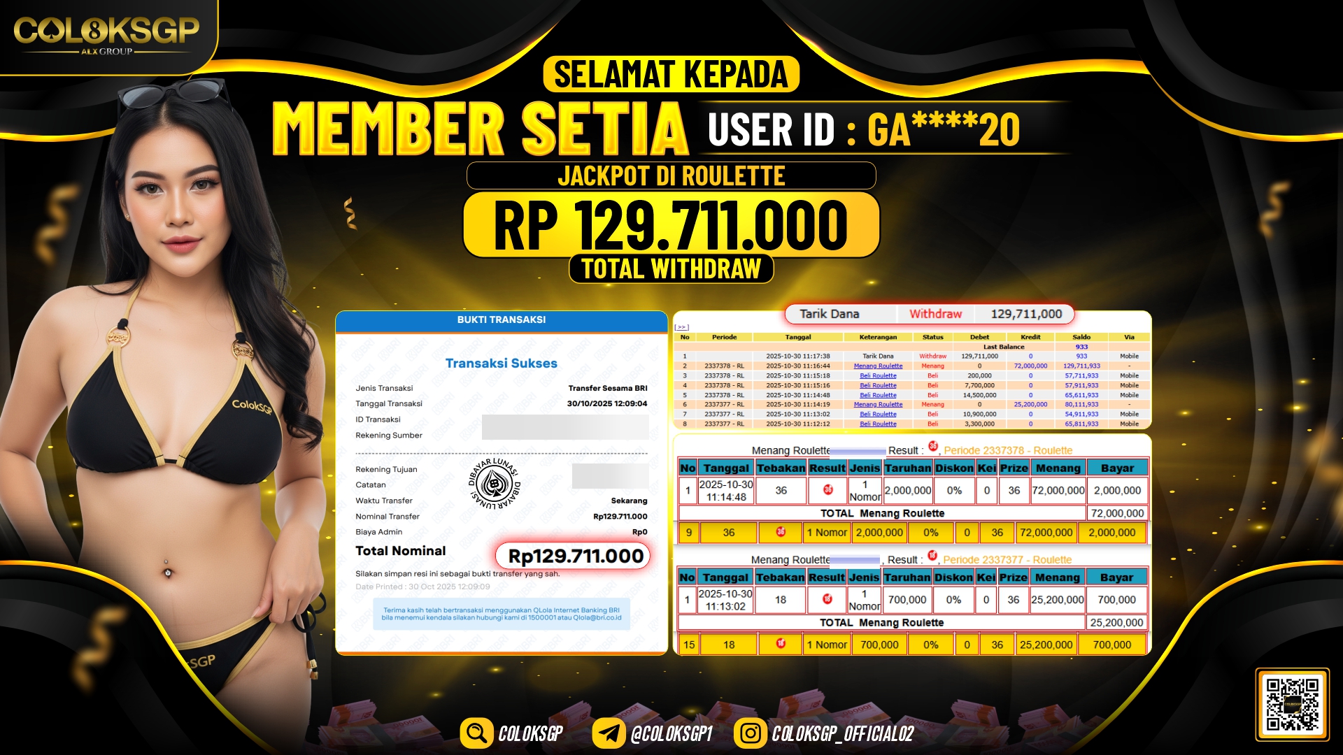 COLOKSGP JACKPOT LIVE GAMES ROULETTE