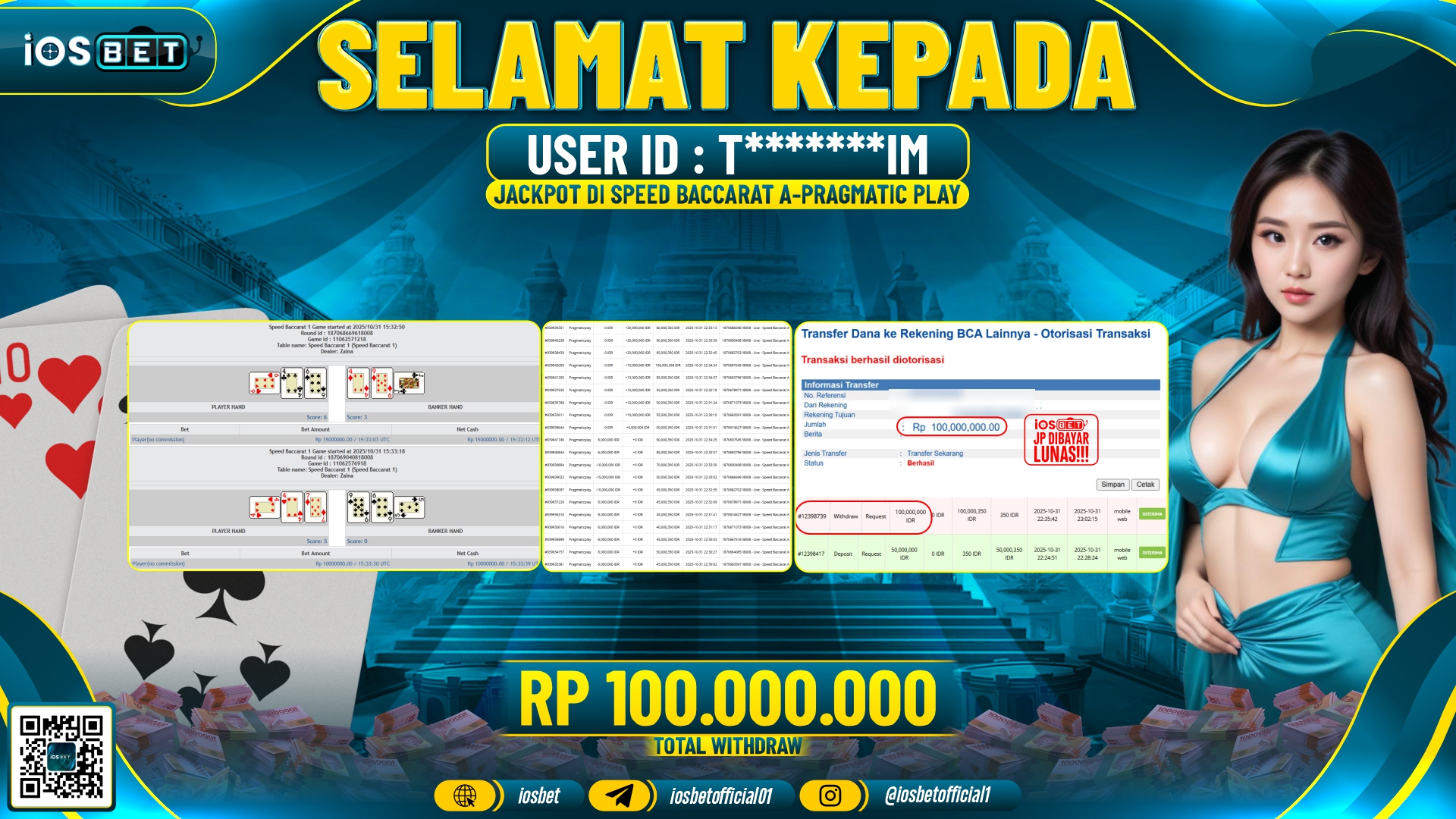 Bukti Pembayaran LUNAS SLOT GAME GACOR  Rp.100.000.000