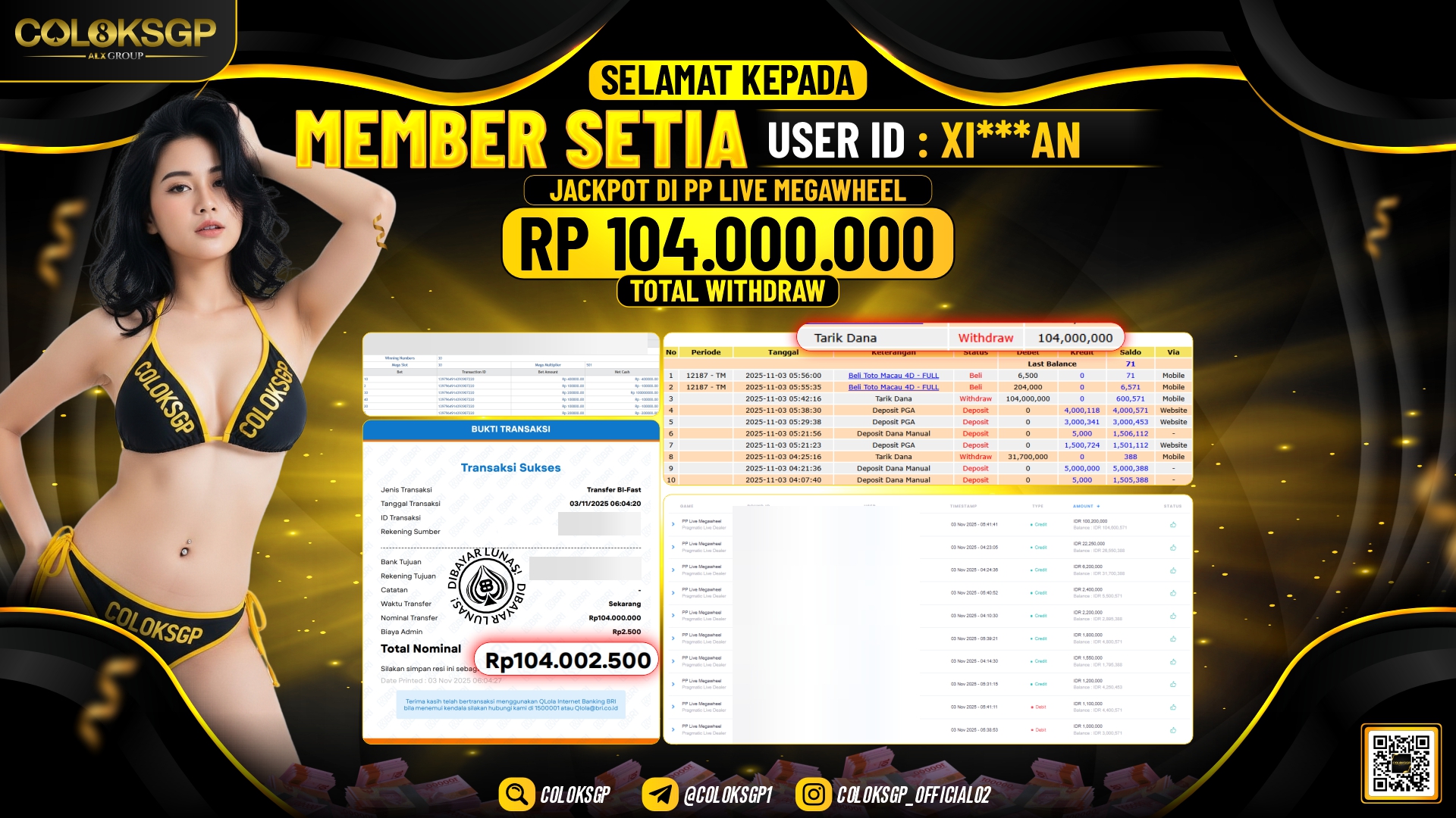 COLOKSGP JACKPOT PP LIVE MEGAWEEL