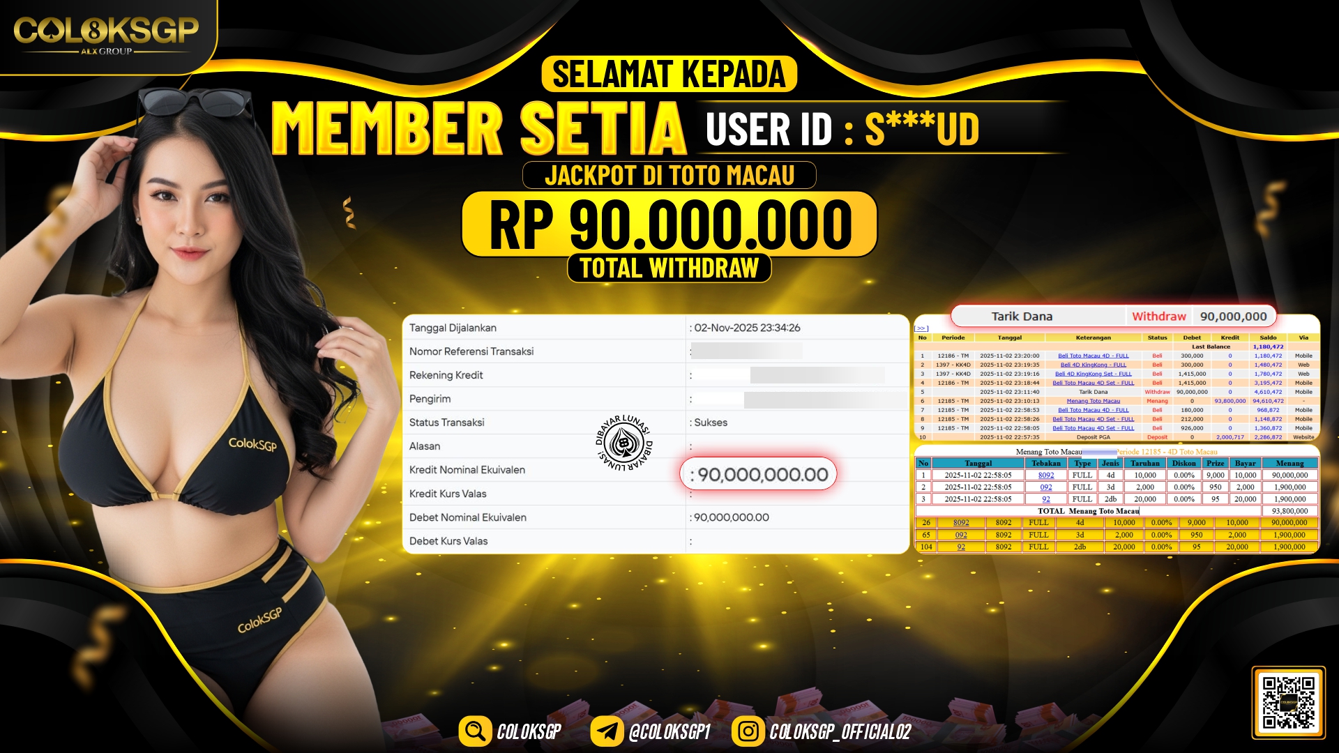 COLOKSGP JACKPOT TOTOMACAU 4D 