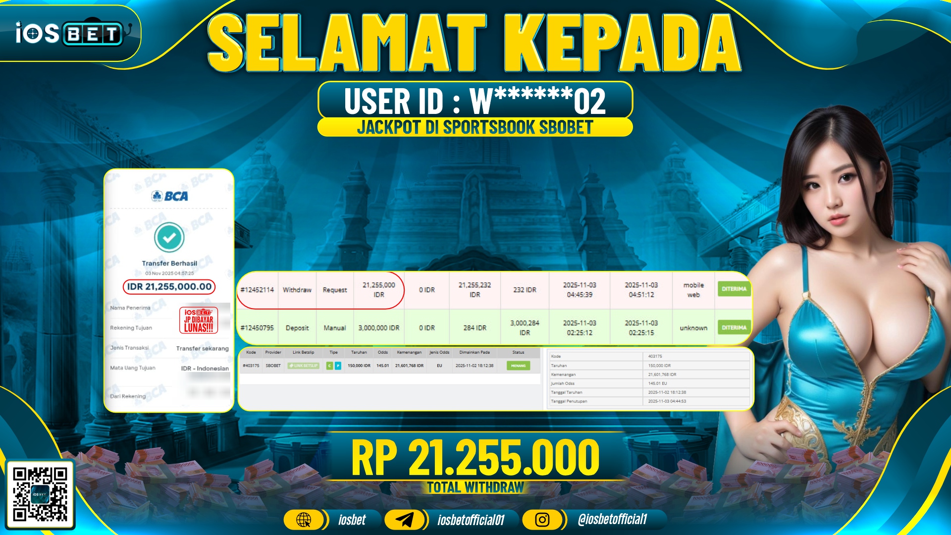 Bukti Pembayaran LUNAS SPORTS GAME GACOR  Rp.21.255.000