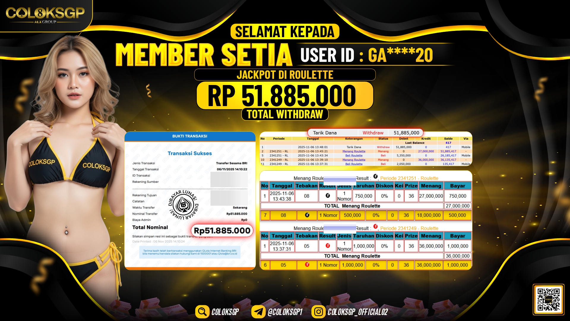 COLOKSGP JACKPOT LIVE GAMES ROULETTE