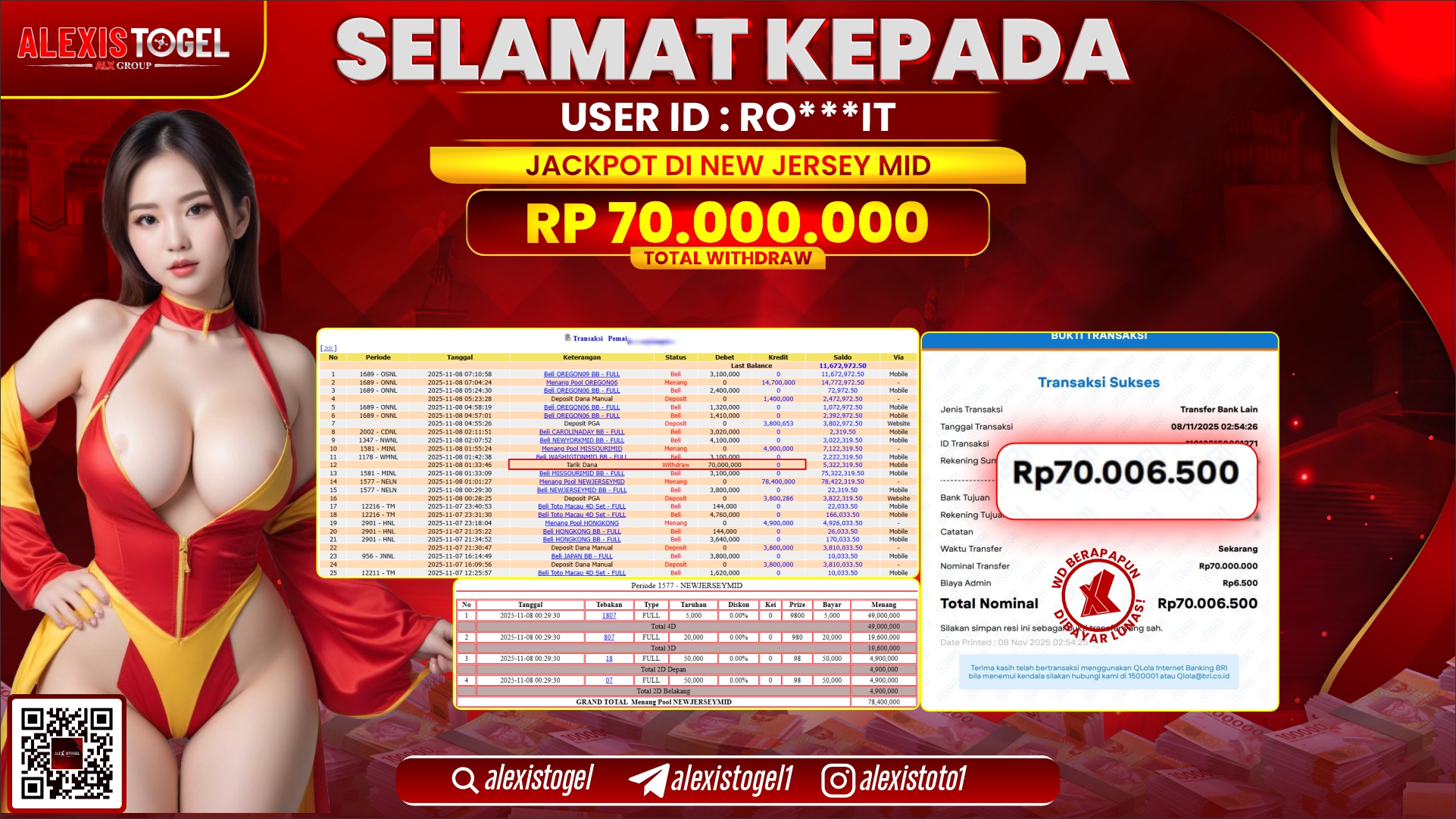 ALEXISTOGEL di TOGEL NEW JERSEY MIN RP.70.000.000, LUNAS