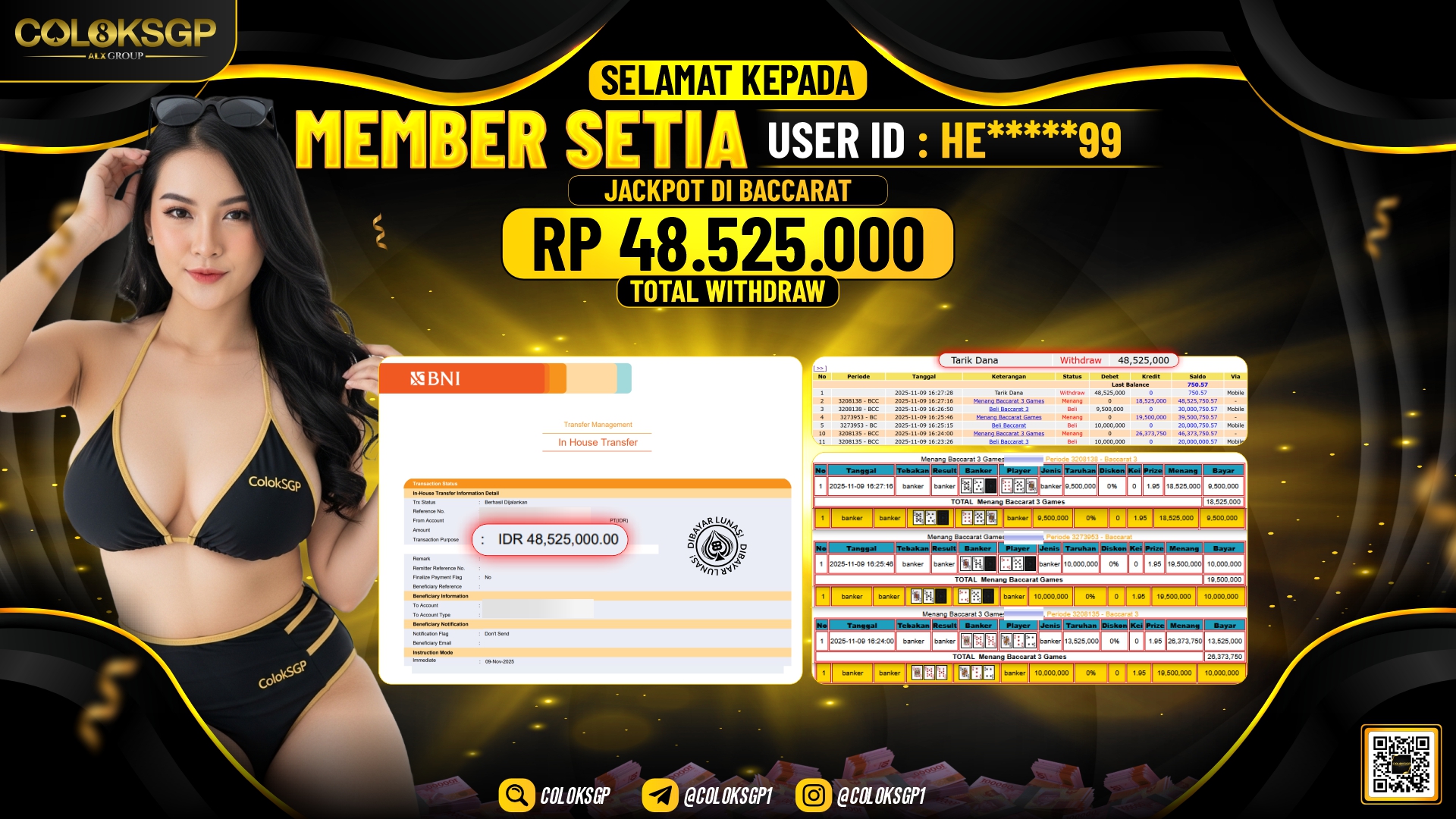 COLOKSGP JACKPOT LIVE GAMES BACCARAT