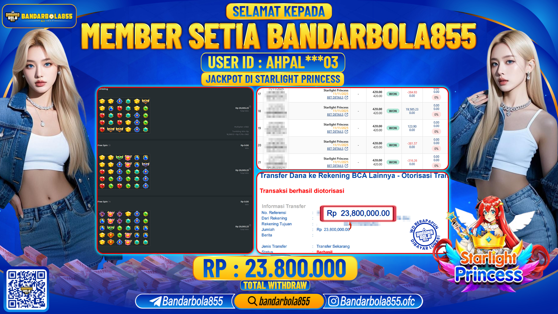 🎖 JACKPOT BANDARBOLA855 di STARLIGHT PRINCESS Rp23.800.000🎖