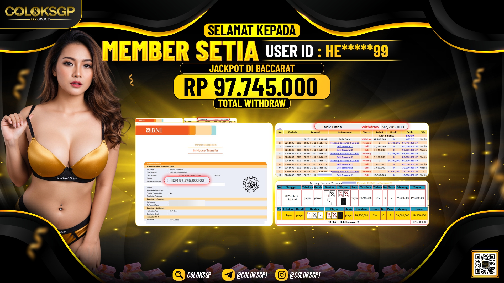 COLOKSGP JACKPOT LIVE GAMES BACCARAT