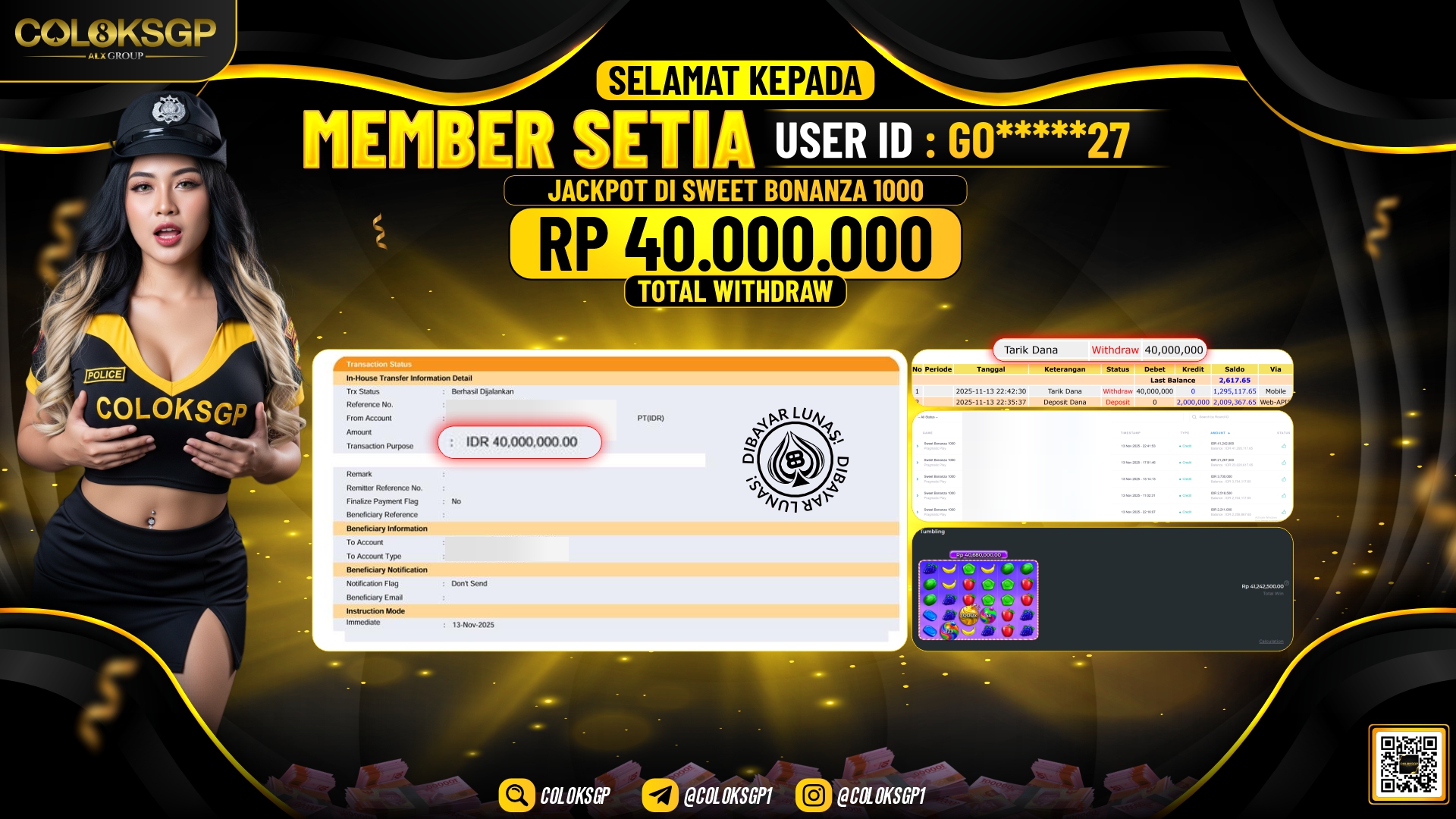 COLOKSGP JACKPOT SWEET BONANZA 1000