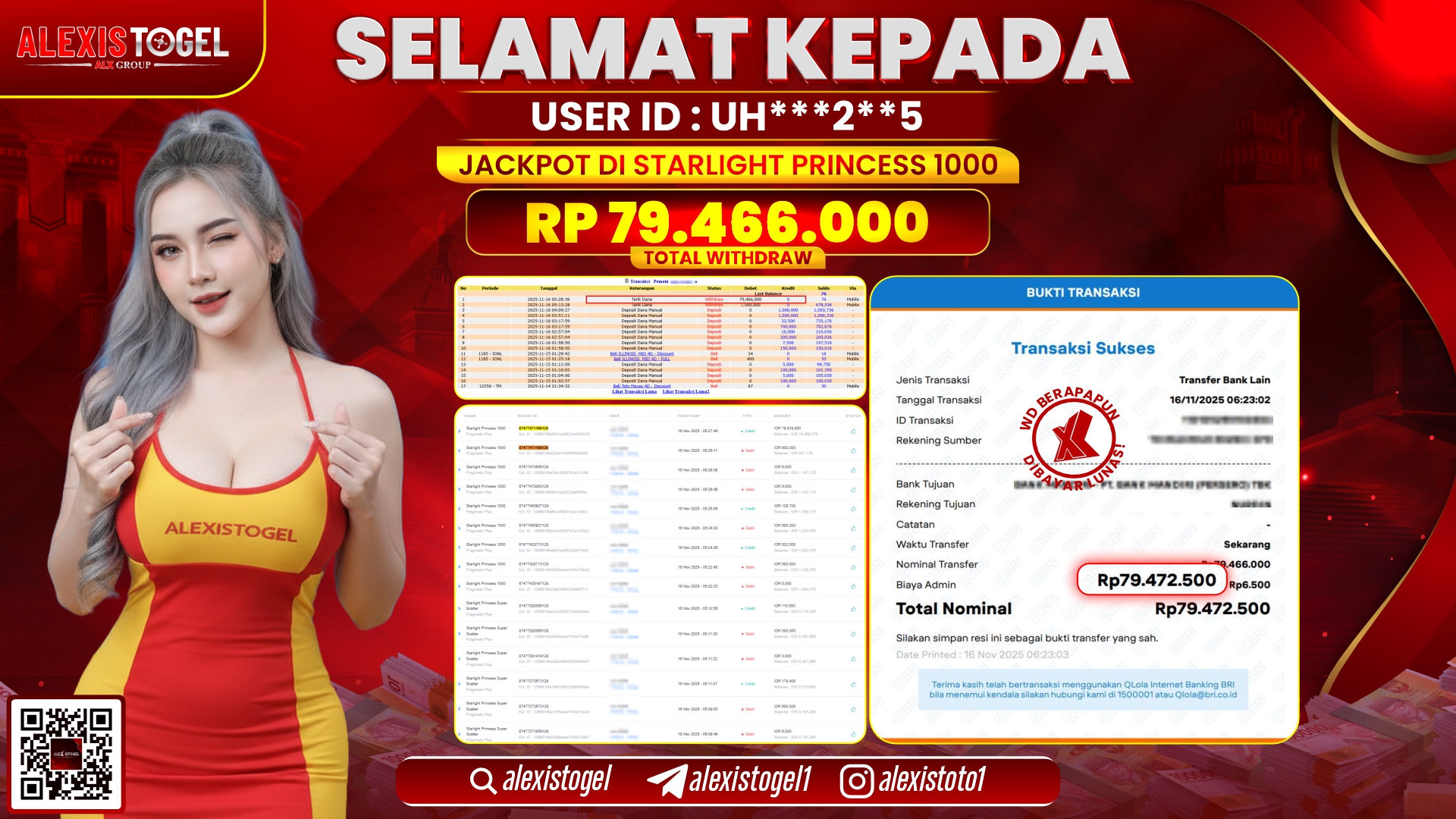 ALEXISTOGEL di SLOT STARLIGHT PRINCESS 1000 RP.79.466.000, LUNAS