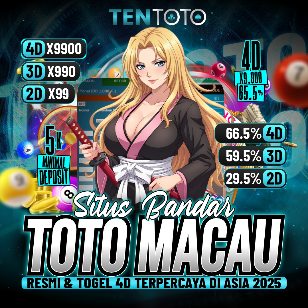 TENTOTO - Situs Togel 4D Resmi & Bandar Toto Macau Terpercaya Di Asia 2025 image 1
