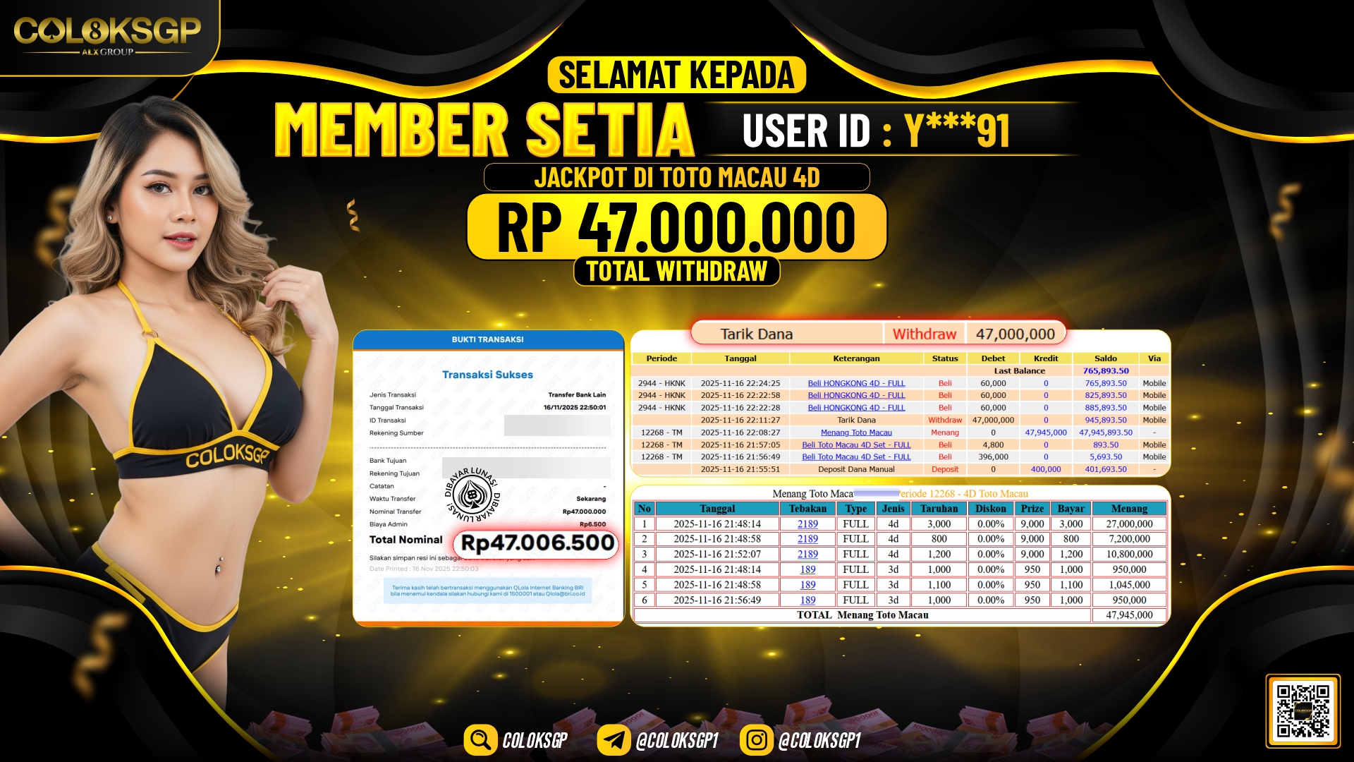 COLOKSGP JACKPOT TOTO MACAU 4D