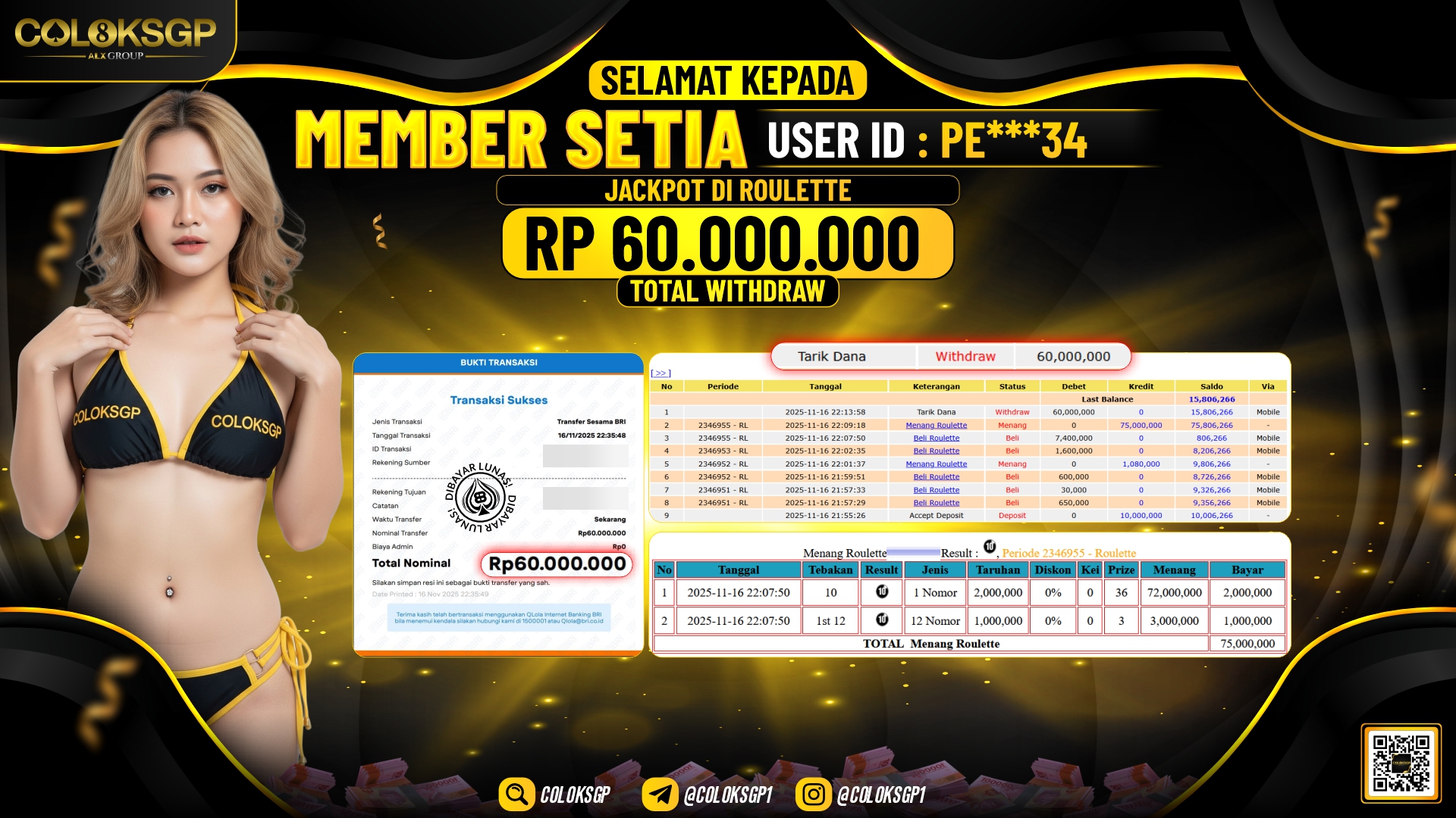COLOKSGP JACKPOT LIVE GAMES ROULETTE