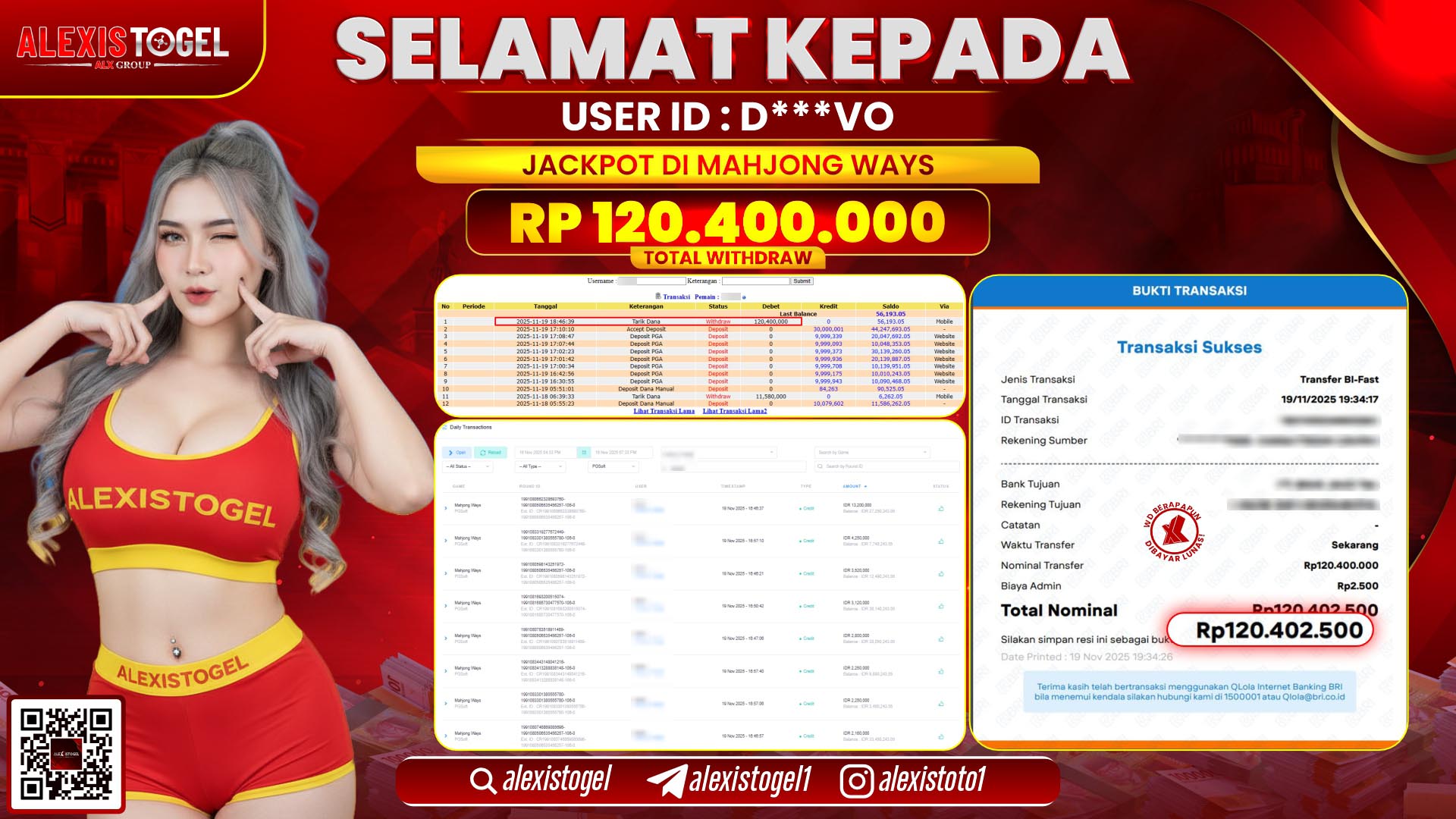 ALEXISTOGEL di SLOT MAHJONG WAYS RP.120.000.000,- LUNAS