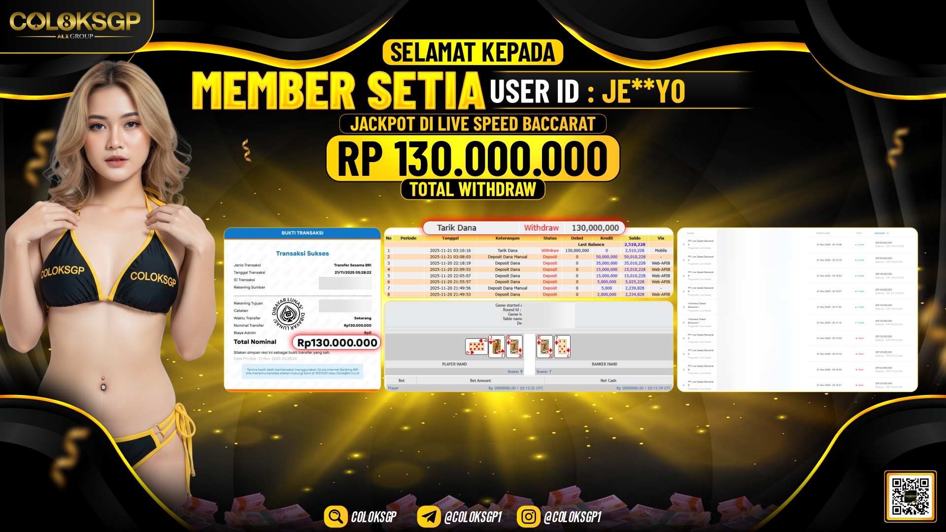 COLOKSGP JACKPOT LIVE SPEED BACCARAT A