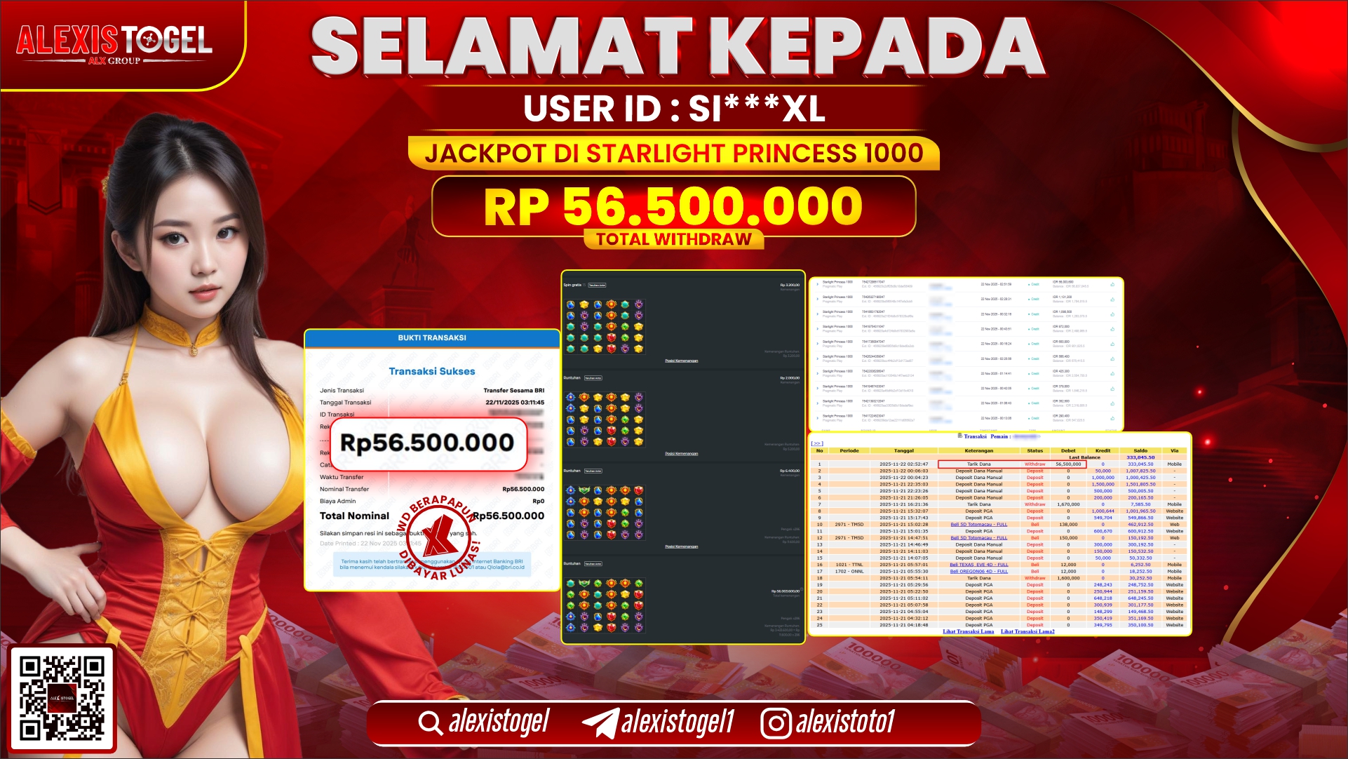 ALEXISTOGEL di TOGEL CALIFORNIA RP.61.300.000,- LUNAS