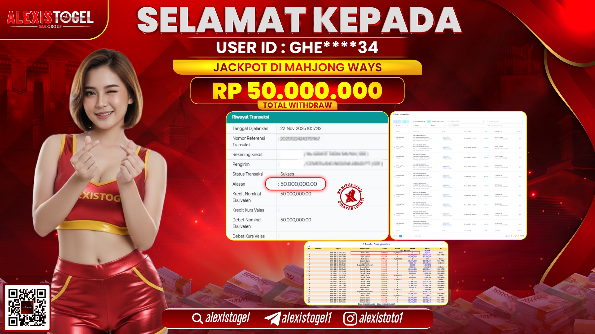 ALEXISTOGEL di SLOT MAHJONG WAYS RP.50.000.000,- LUNAS