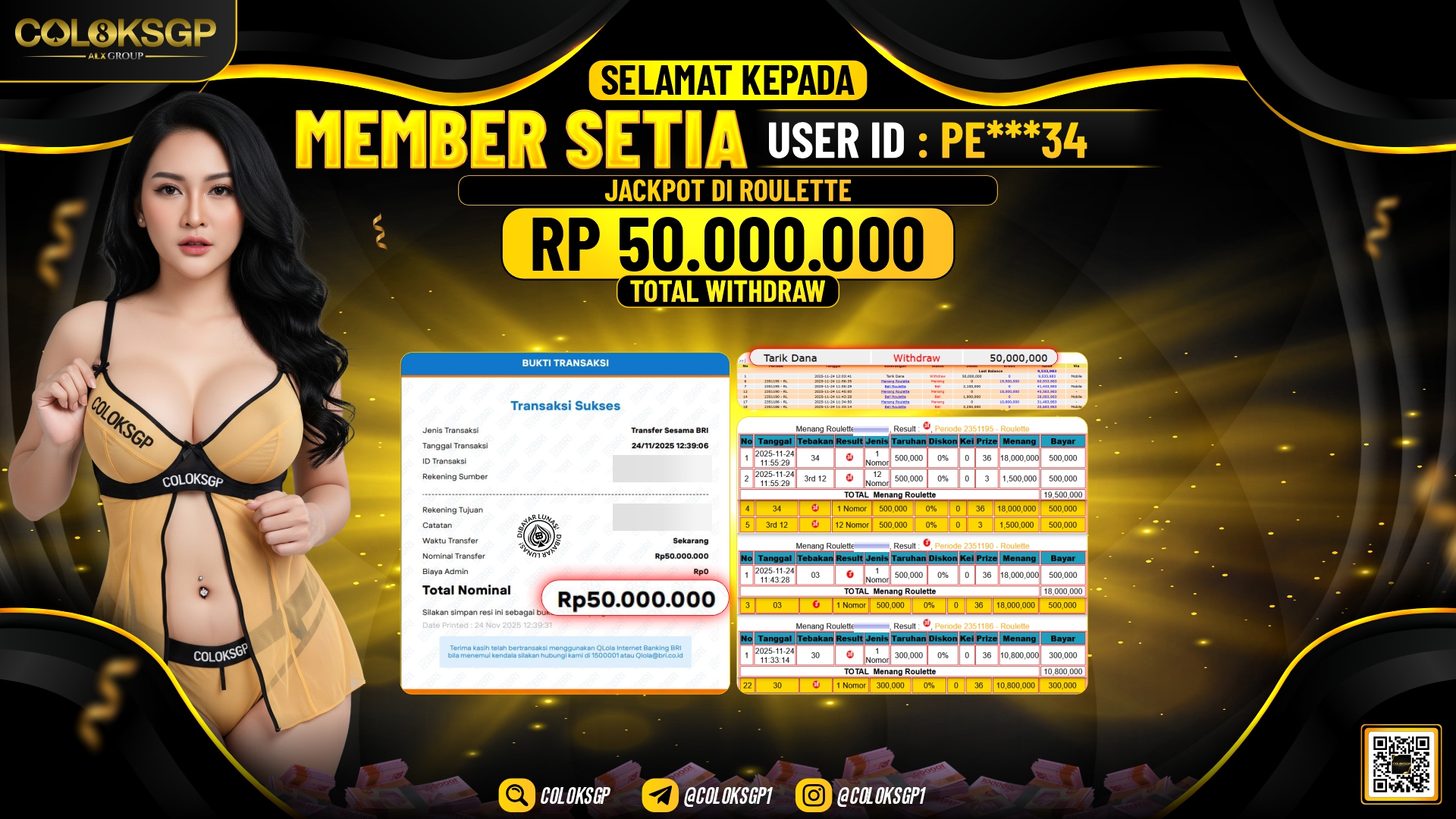 COLOKSGP JACKPOT LIVE GAMES ROULETTE