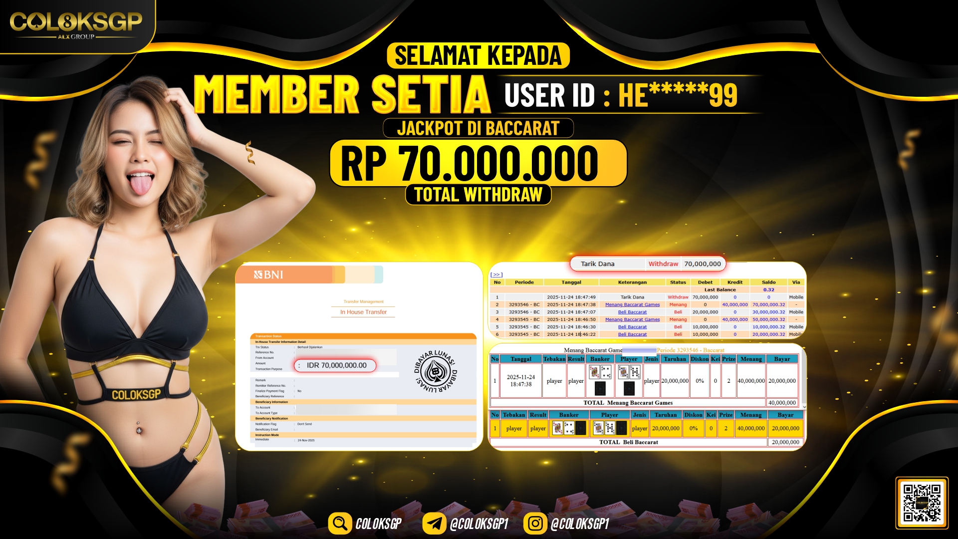 COLOKSGP JACKPOT LIVE GAMES BACCARAT