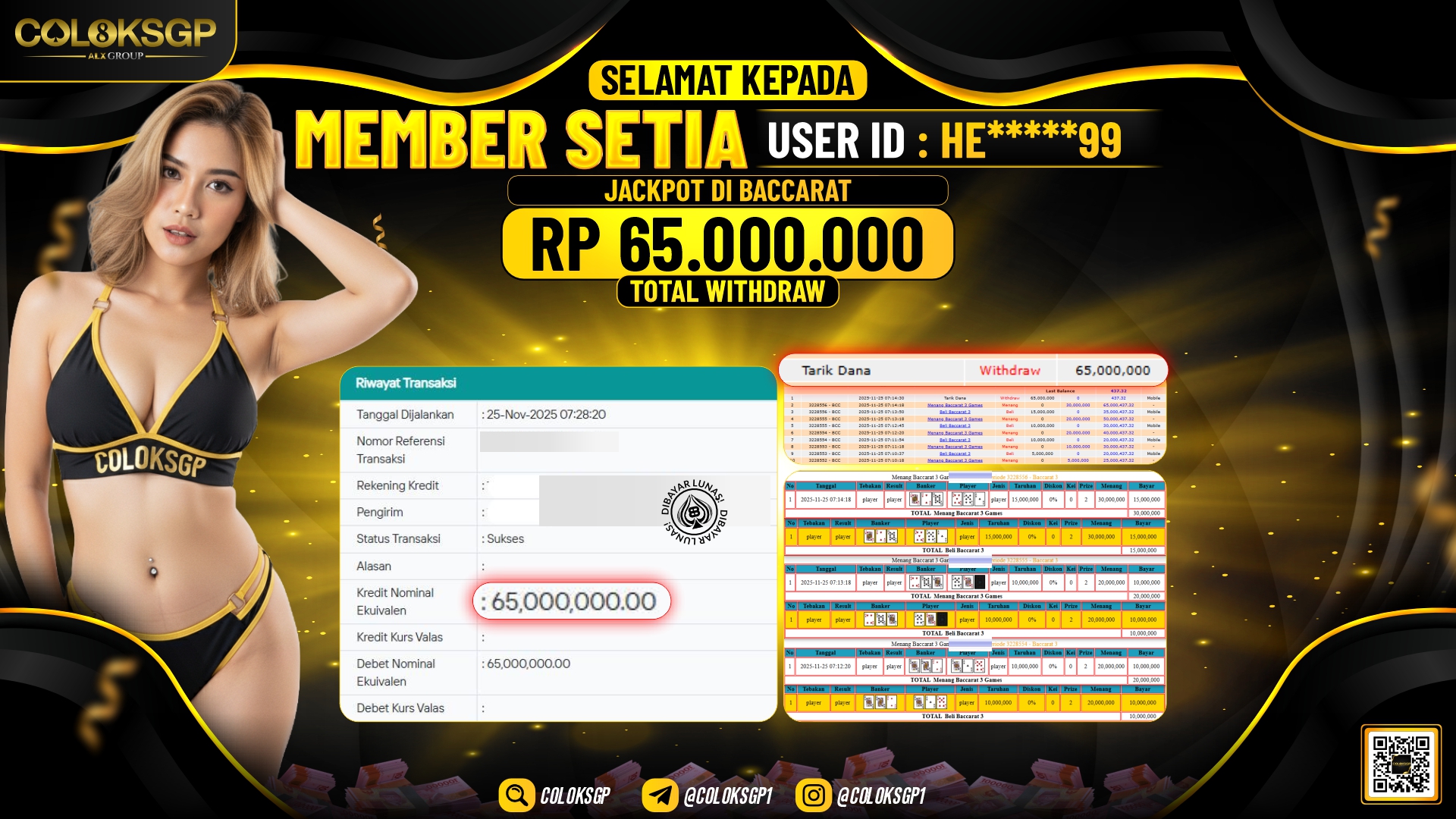 COLOKSGP JACKPOT LIVE GAMES BACCARAT