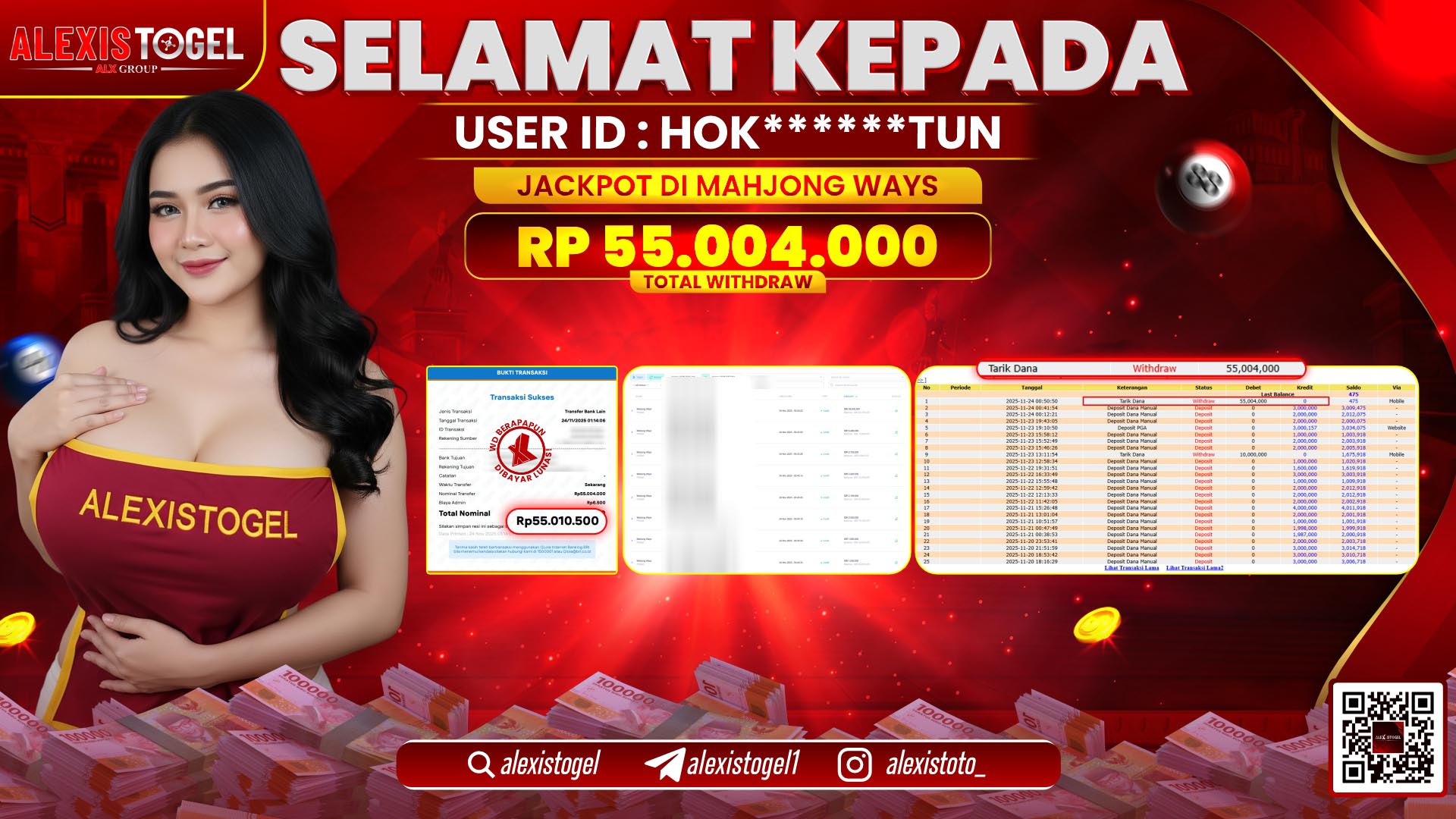 ALEXISTOGEL di SLOT MAHJONG WAYS RP.55.004.000,- LUNAS