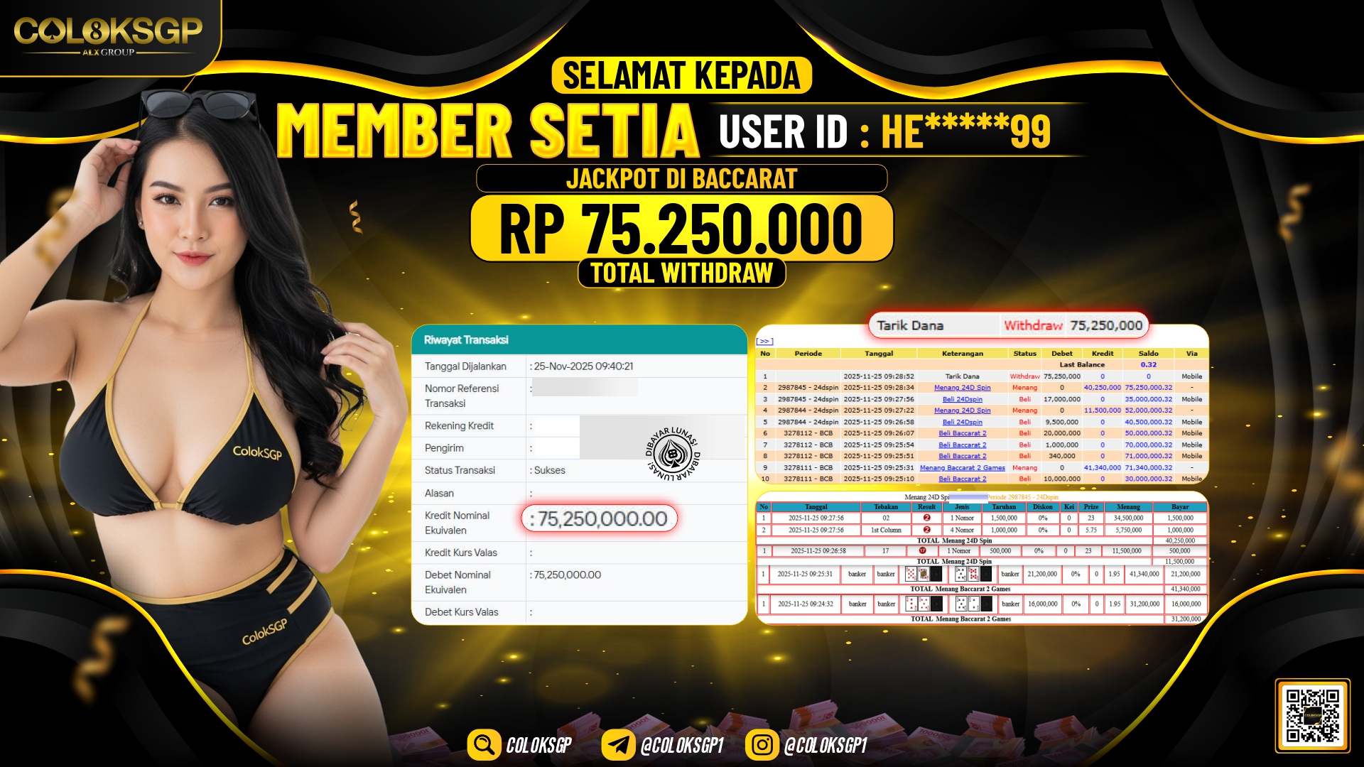 COLOKSGP JACKPOT LIVE GAMES BACCARAT