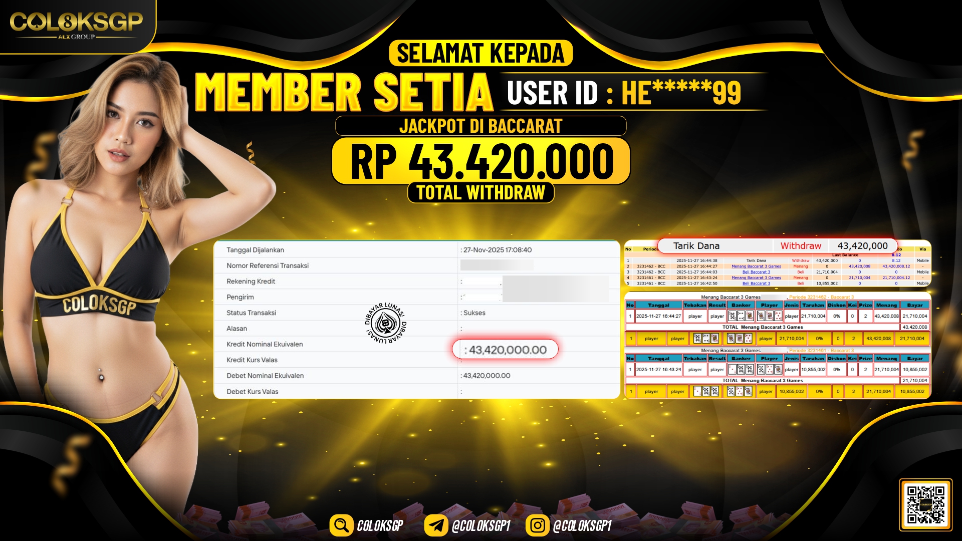 COLOKSGP JACKPOT LIVE GAMES BACCARAT