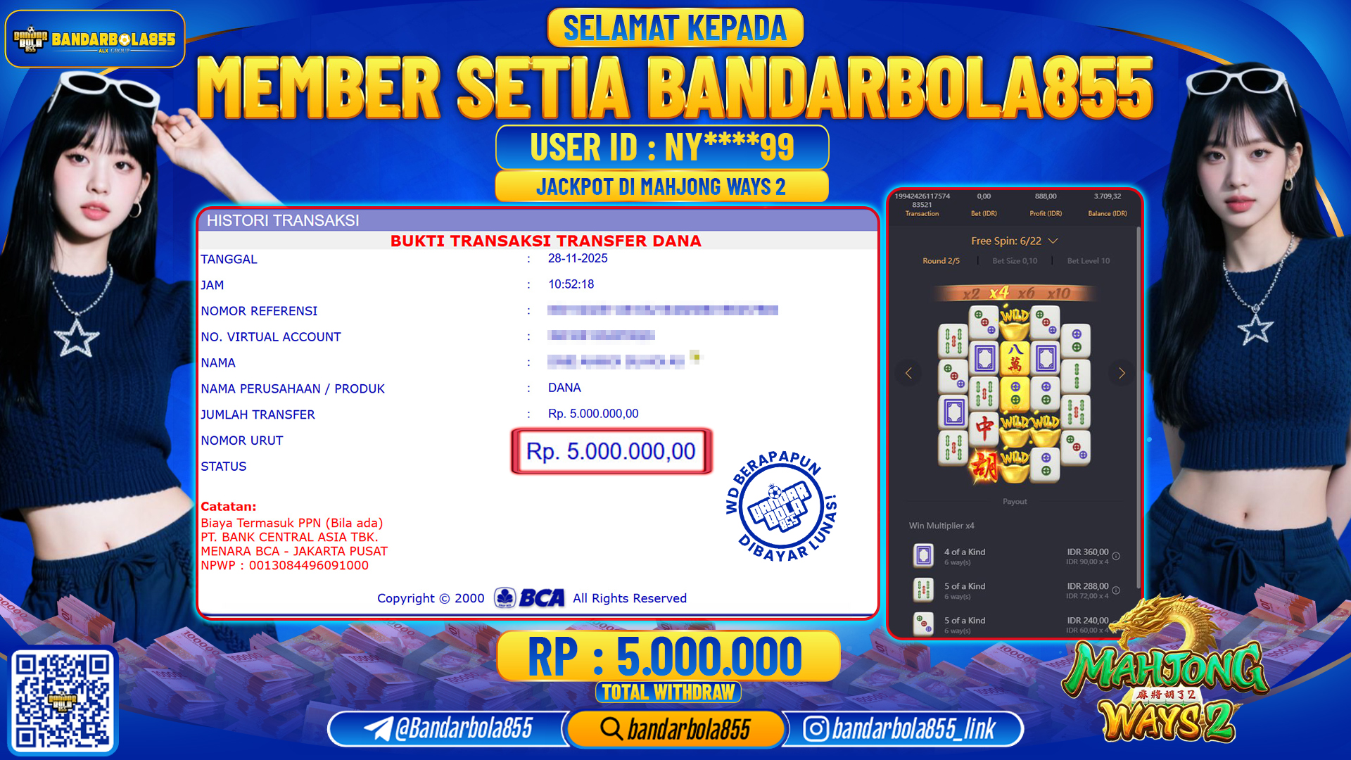 🎖-jackpot-bandarbola855-di-mahjong-ways-2-rp5000000-🎖-10-01-10-2025-11-28