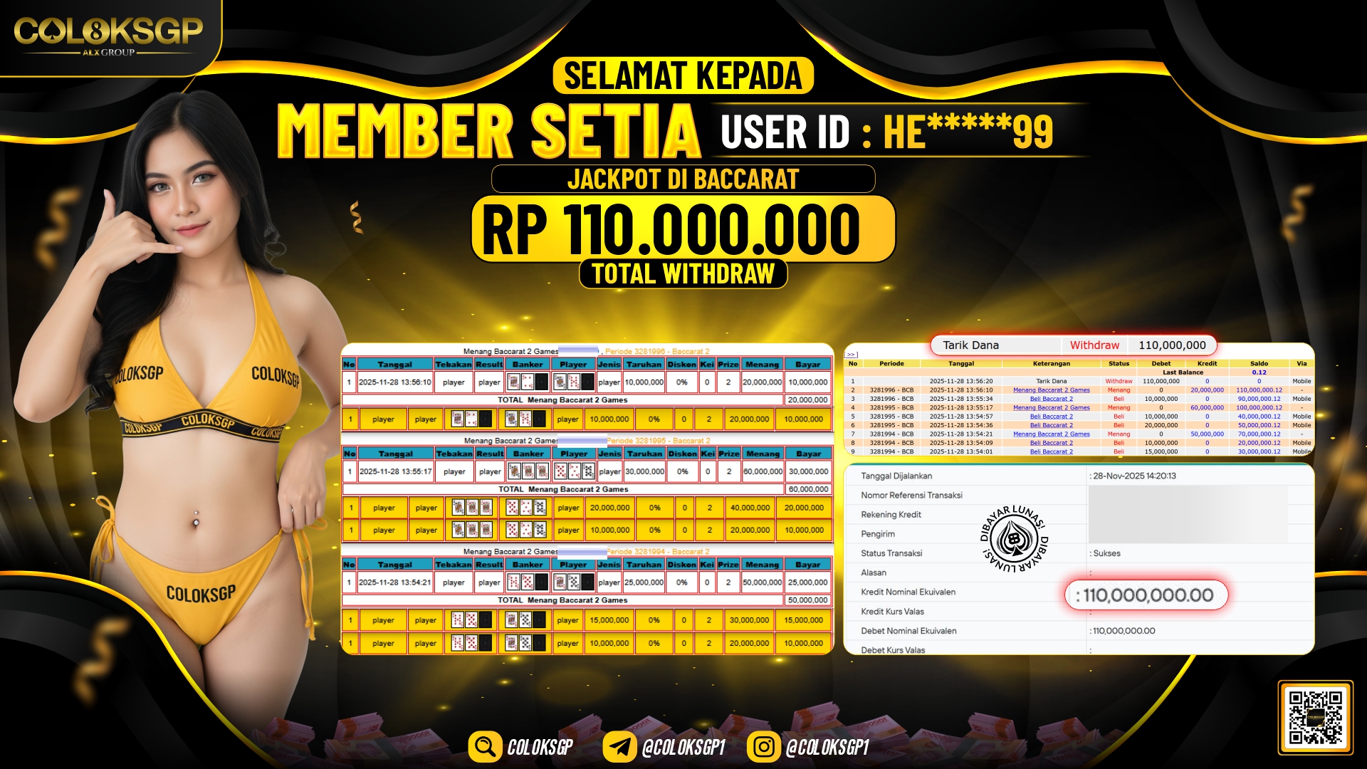 COLOKSGP JACKPOT LIVE GAMES BACCARAT