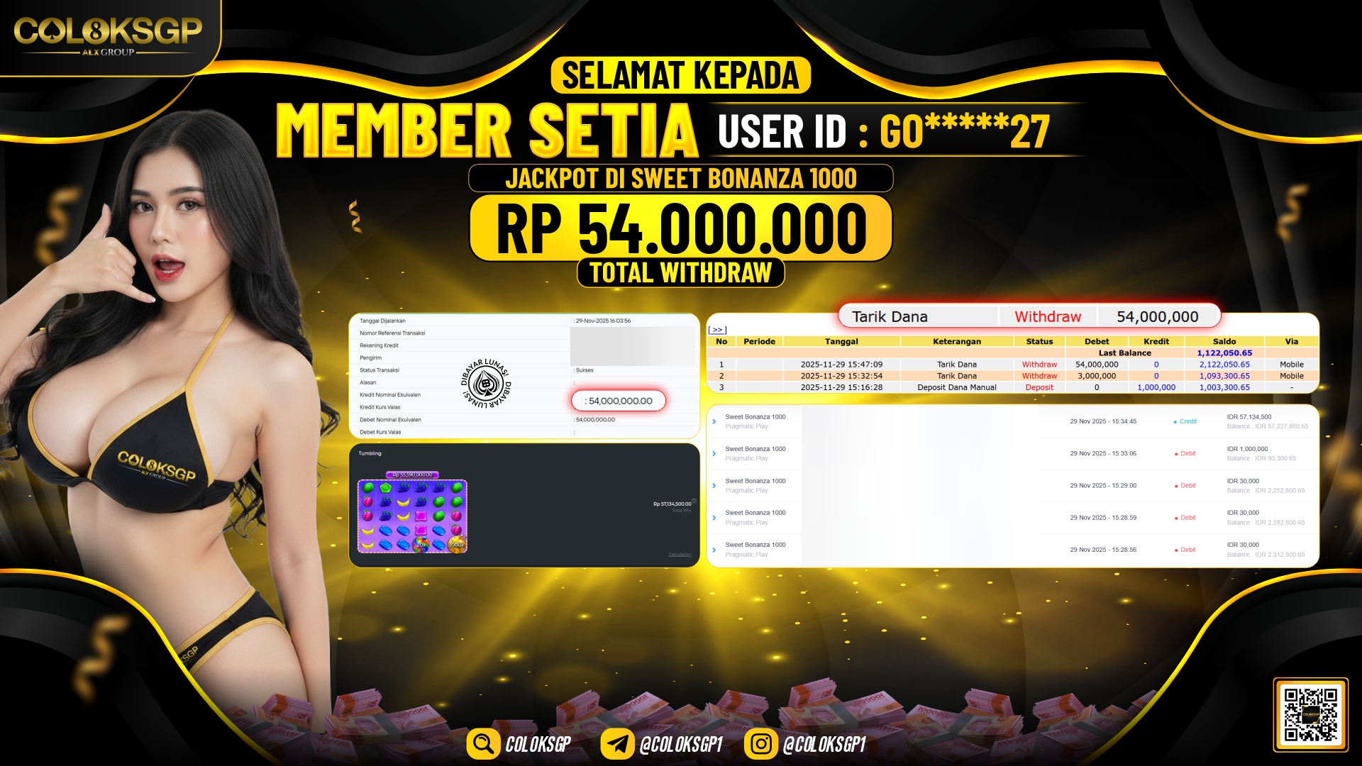 COLOKSGP JACKPOT SWEET BONANZA 1000