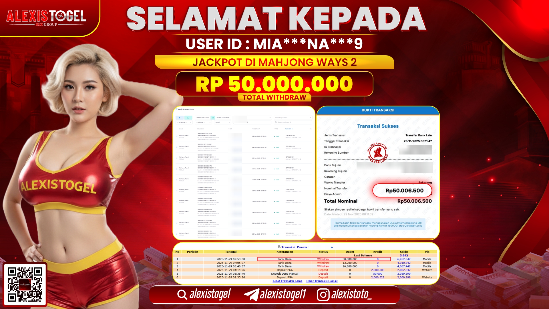 ALEXISTOGEL di SLOT MAHJONG WAYS 2 RP.50.000.000,- LUNAS