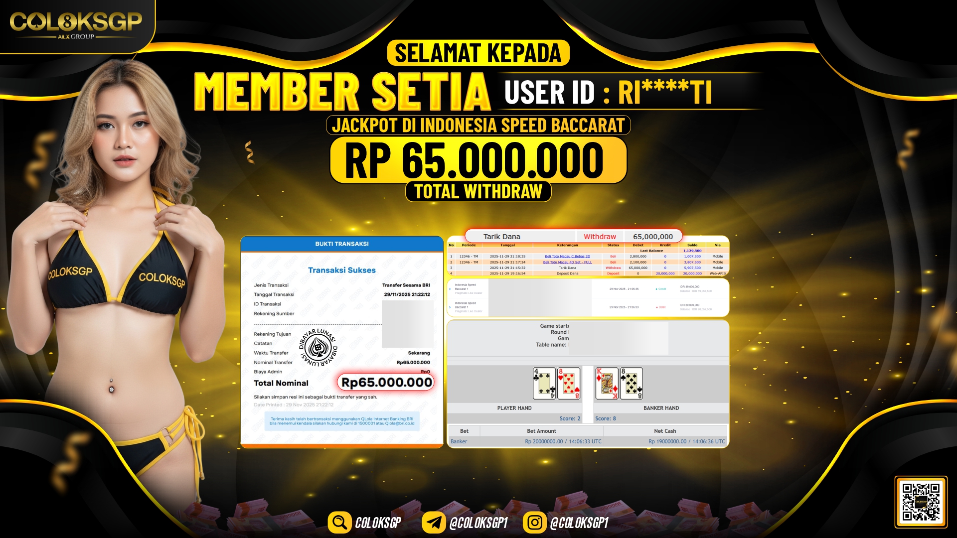 COLOKSGP JACKPOT INDONESIA SPEED BACCARAT 1