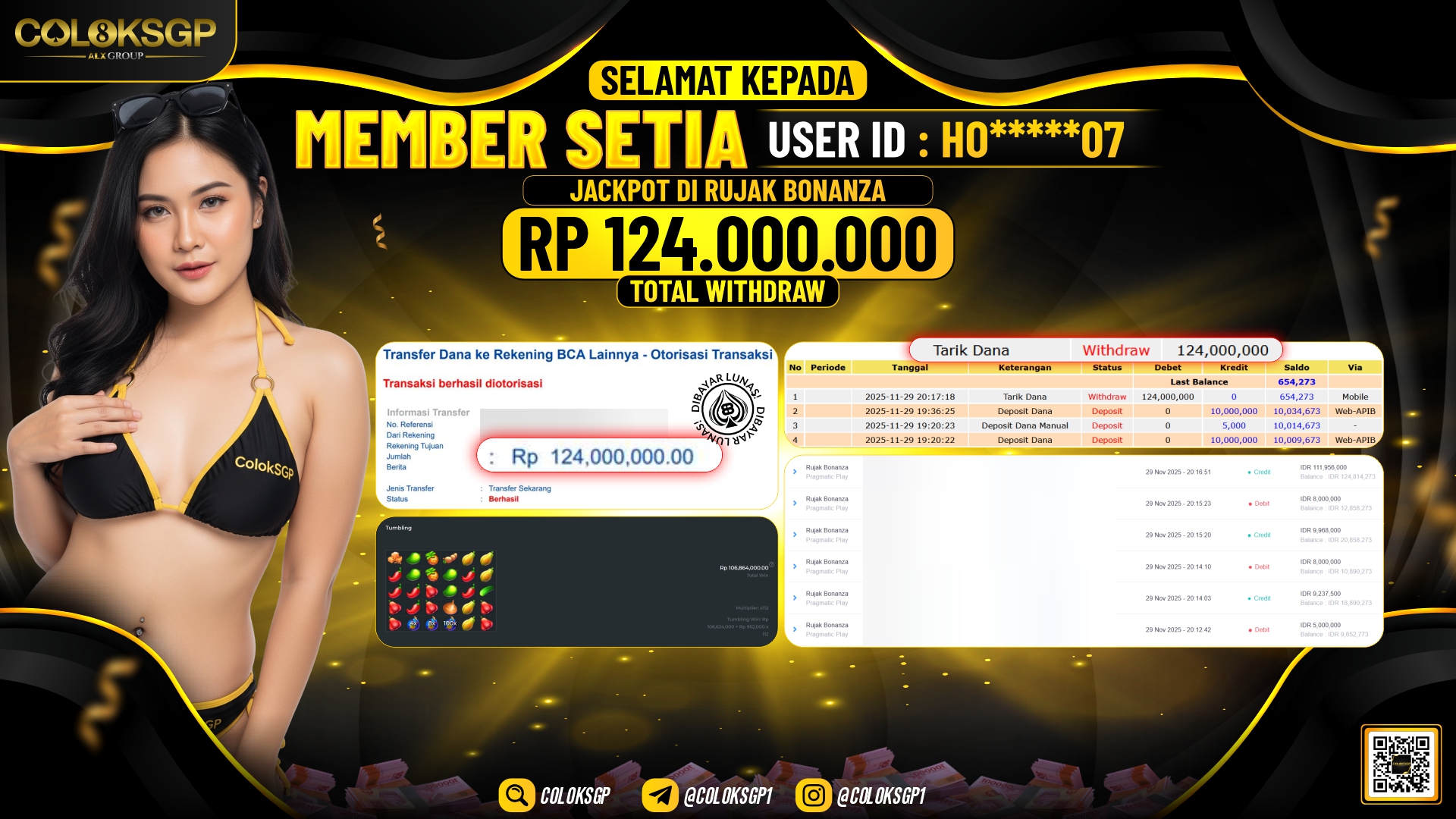 COLOKSGP JACKPOT RUJAK BONANZA PRAGMATIC PLAY